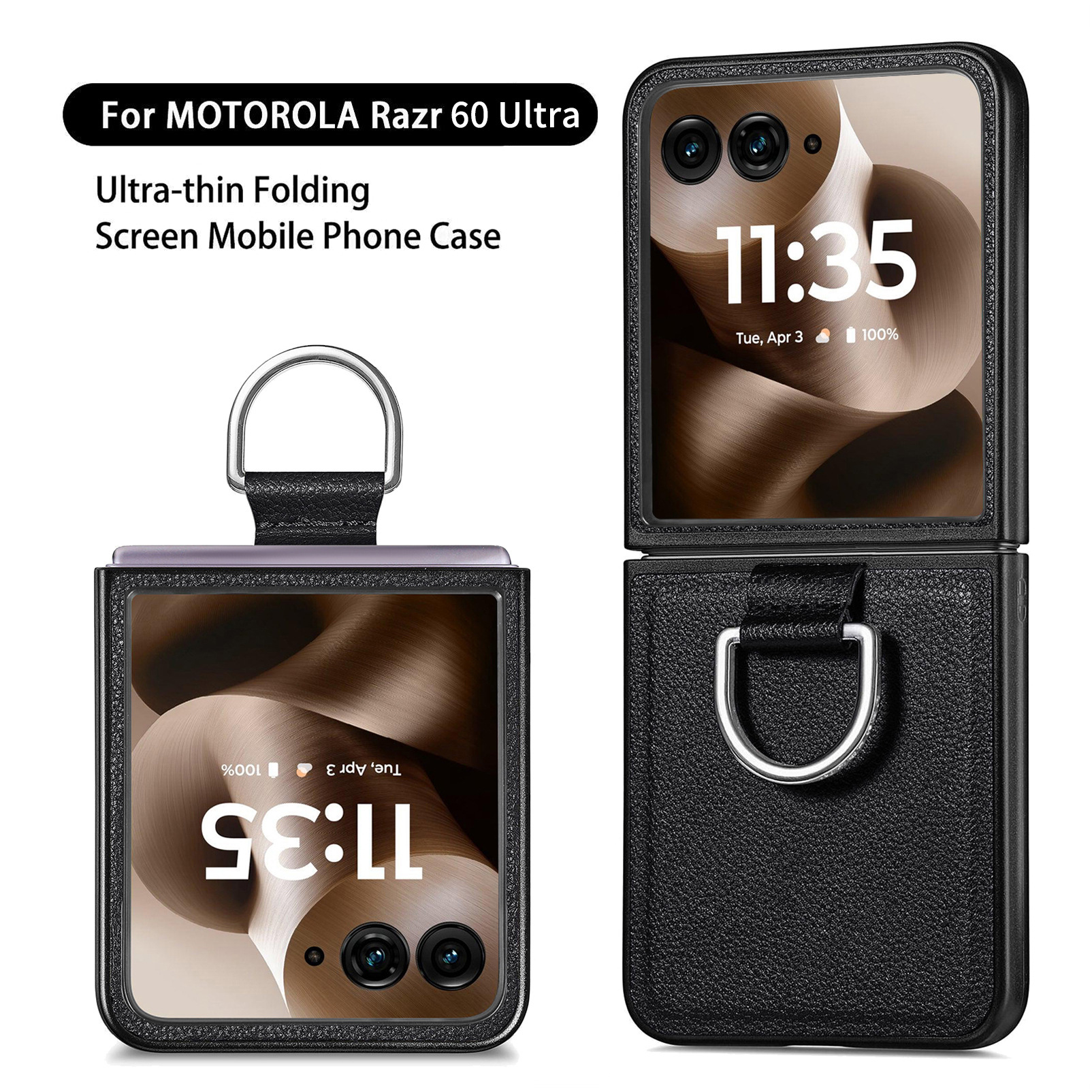 Motorola Razr70 phone case 60 Ultra with pebbled texture, 50U folding screen protective case