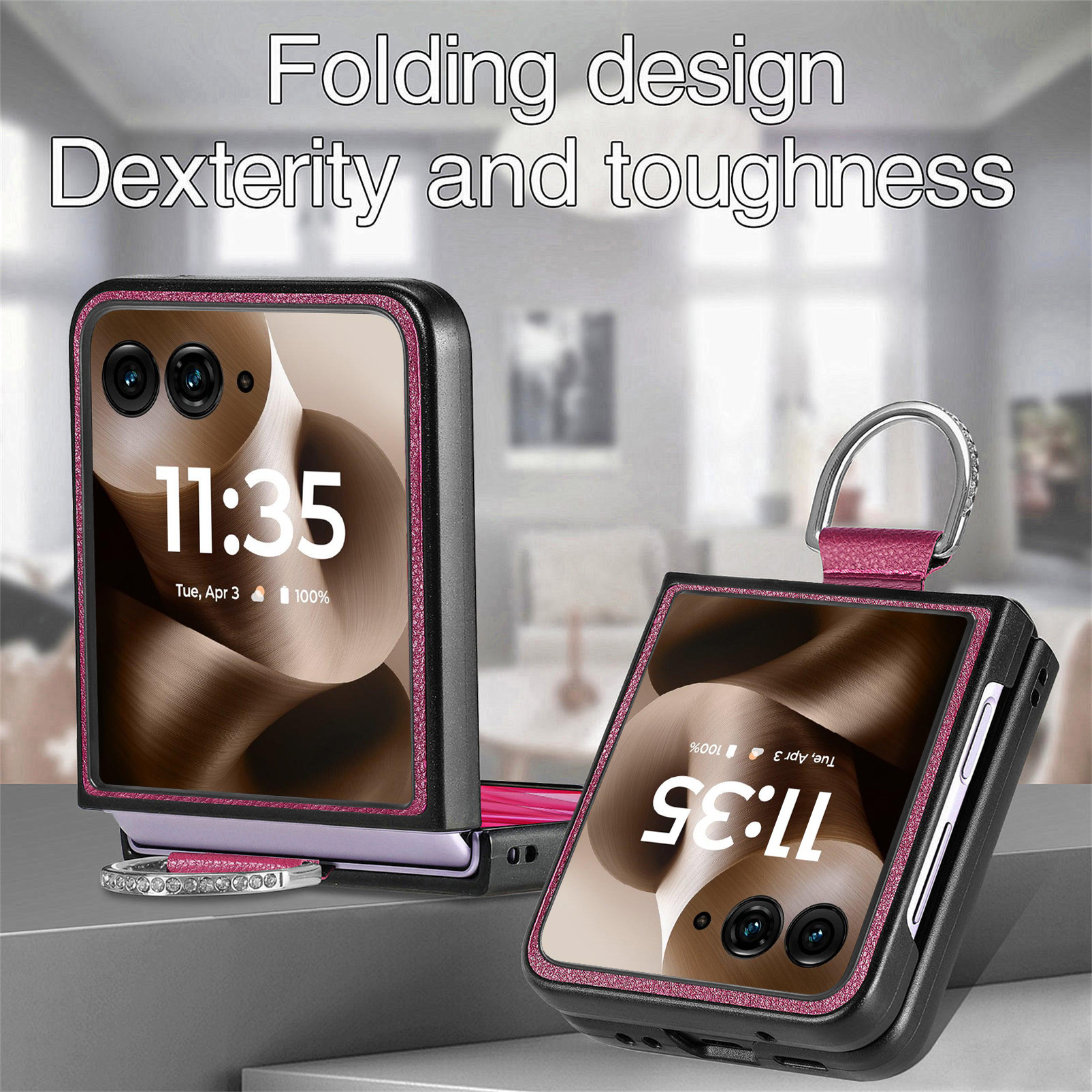 Motorola Razr70 phone case 60 Ultra with pebbled texture, 50U folding screen protective case