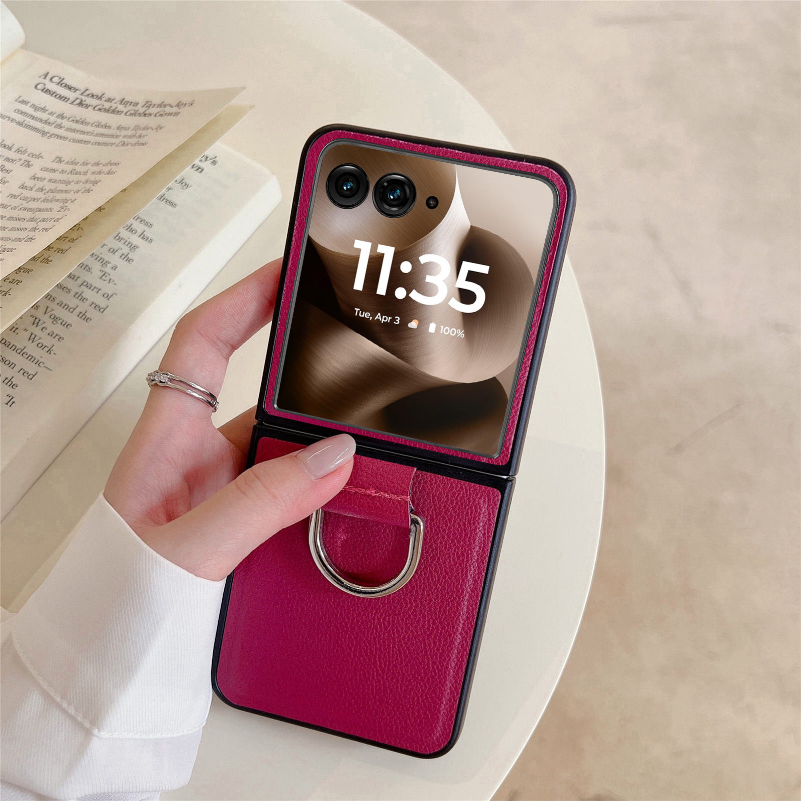 Motorola Razr70 phone case 60 Ultra with pebbled texture, 50U folding screen protective case