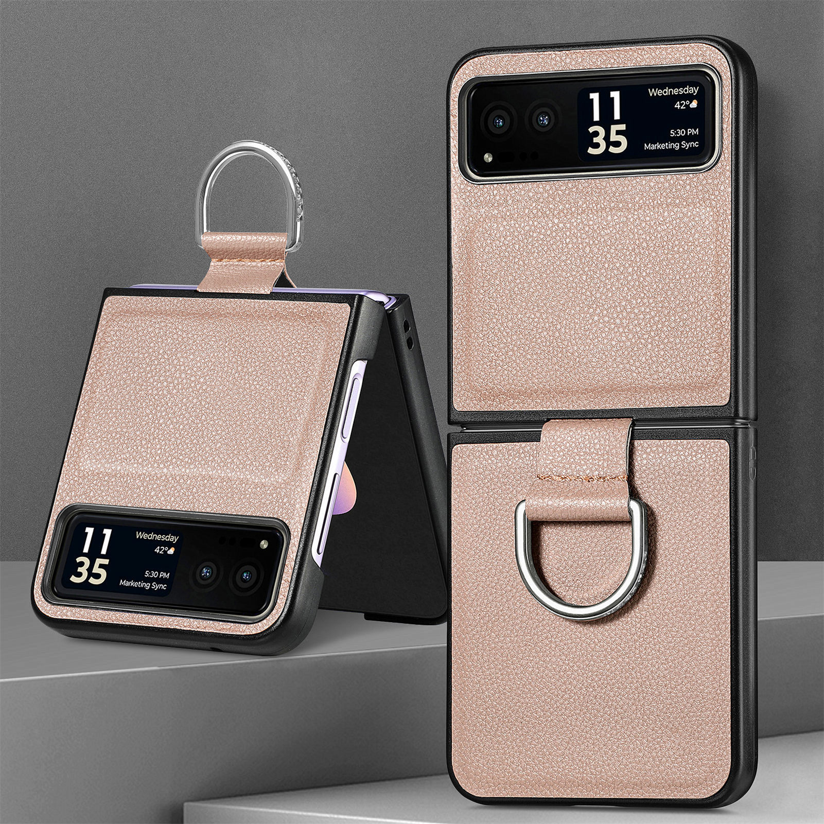 Motorola Razr70 phone case 60 Ultra with pebbled texture, 50U folding screen protective case