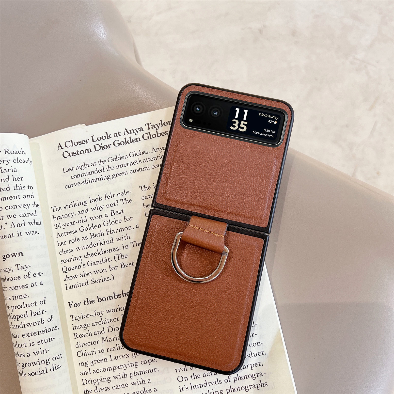 Motorola Razr70 phone case 60 Ultra with pebbled texture, 50U folding screen protective case