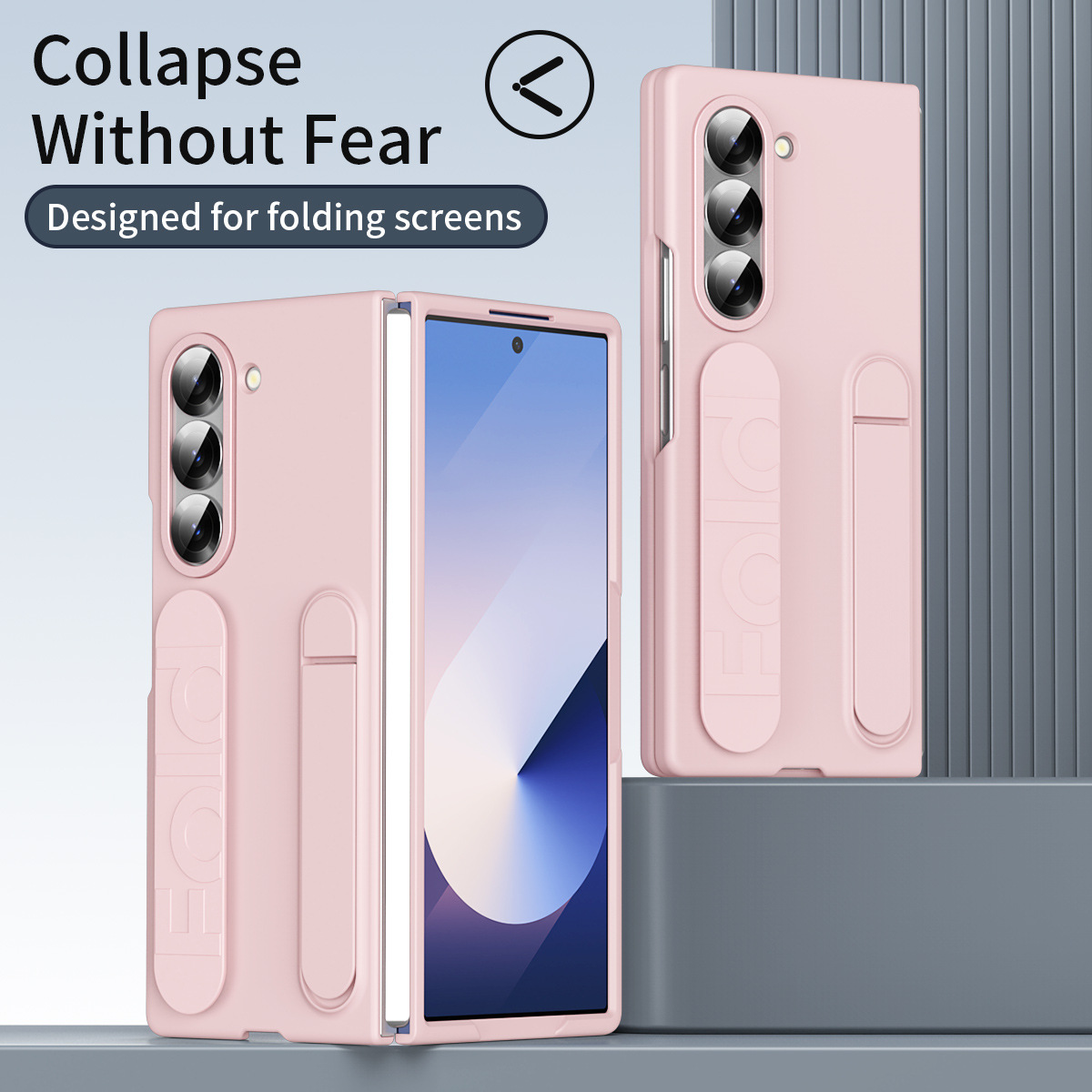 Compatible with Samsung Z Fold8/7 phone case, 6/5 wrist strap, stand, W25 case, screen protector, 4/3 folding screen, drop-proof protective case