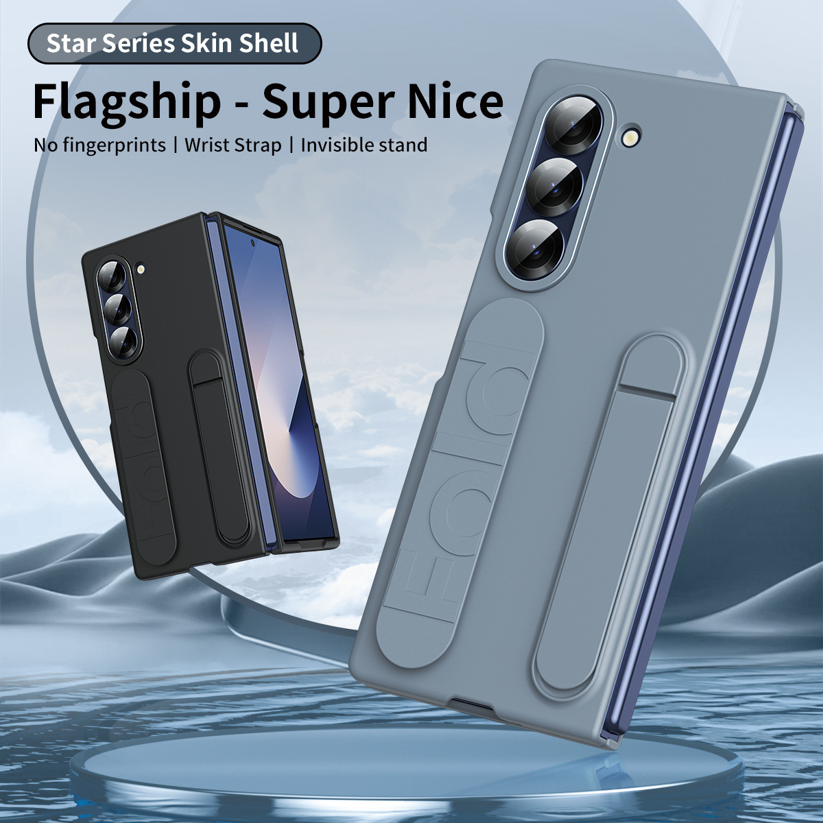 Compatible with Samsung Z Fold8/7 phone case, 6/5 wrist strap, stand, W25 case, screen protector, 4/3 folding screen, drop-proof protective case