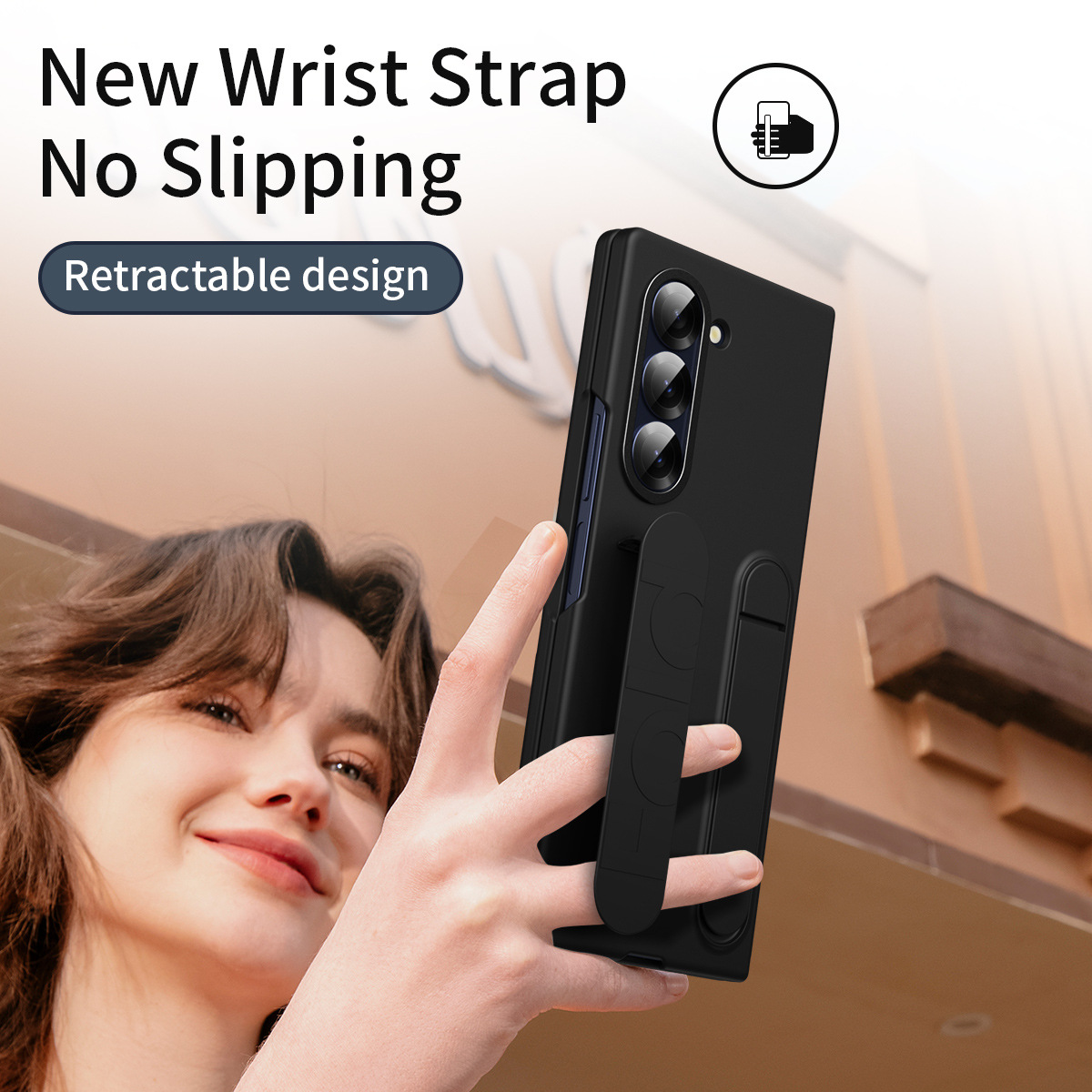 Compatible with Samsung Z Fold8/7 phone case, 6/5 wrist strap, stand, W25 case, screen protector, 4/3 folding screen, drop-proof protective case
