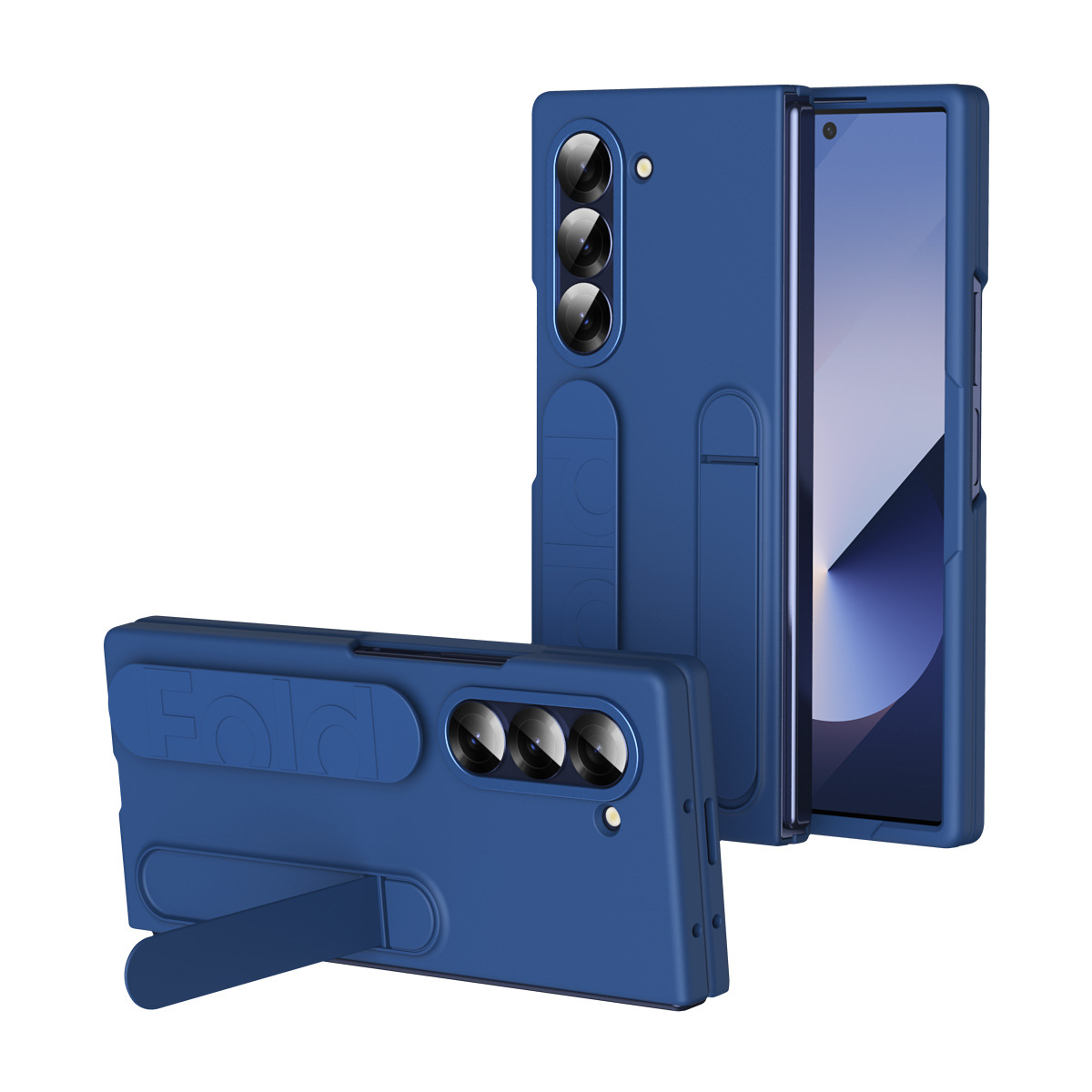 Compatible with Samsung Z Fold8/7 phone case, 6/5 wrist strap, stand, W25 case, screen protector, 4/3 folding screen, drop-proof protective case