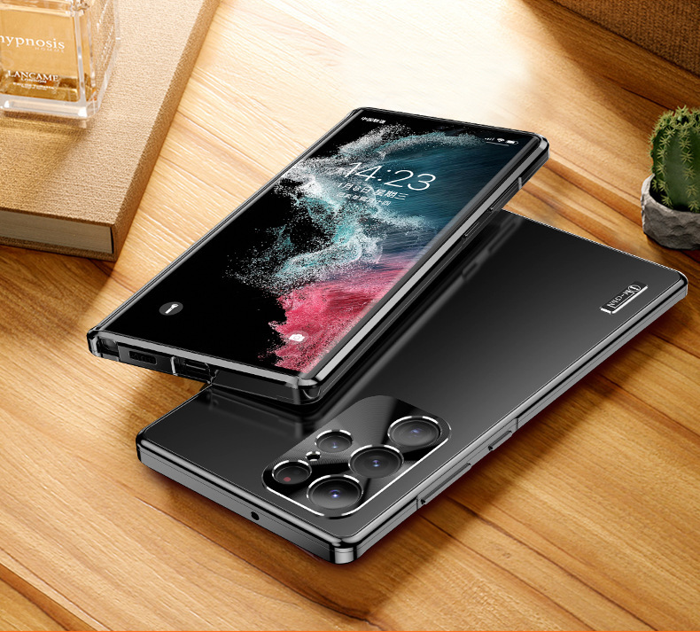 Compatible with Samsung S24 Ultra/25 phone case, metal magnetic, 23/22 Plus full-coverage drop-proof protective case armor