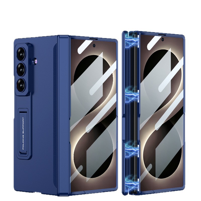 Compatible with Samsung ZFold8 Ultra phone case, 7/6 magnetic hinge stand, full-coverage folding screen protective case