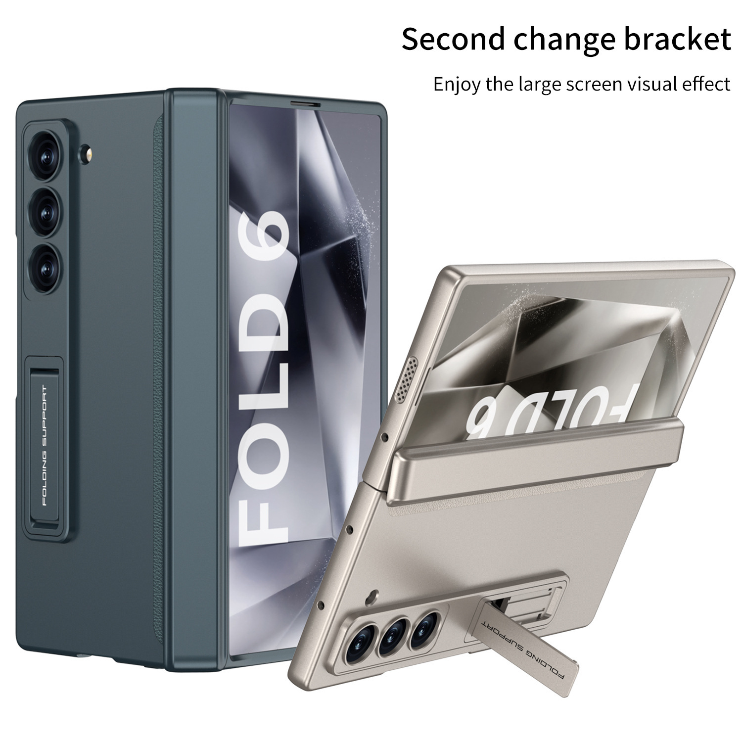 Compatible with Samsung ZFold8 Ultra phone case, 7/6 magnetic hinge stand, full-coverage folding screen protective case