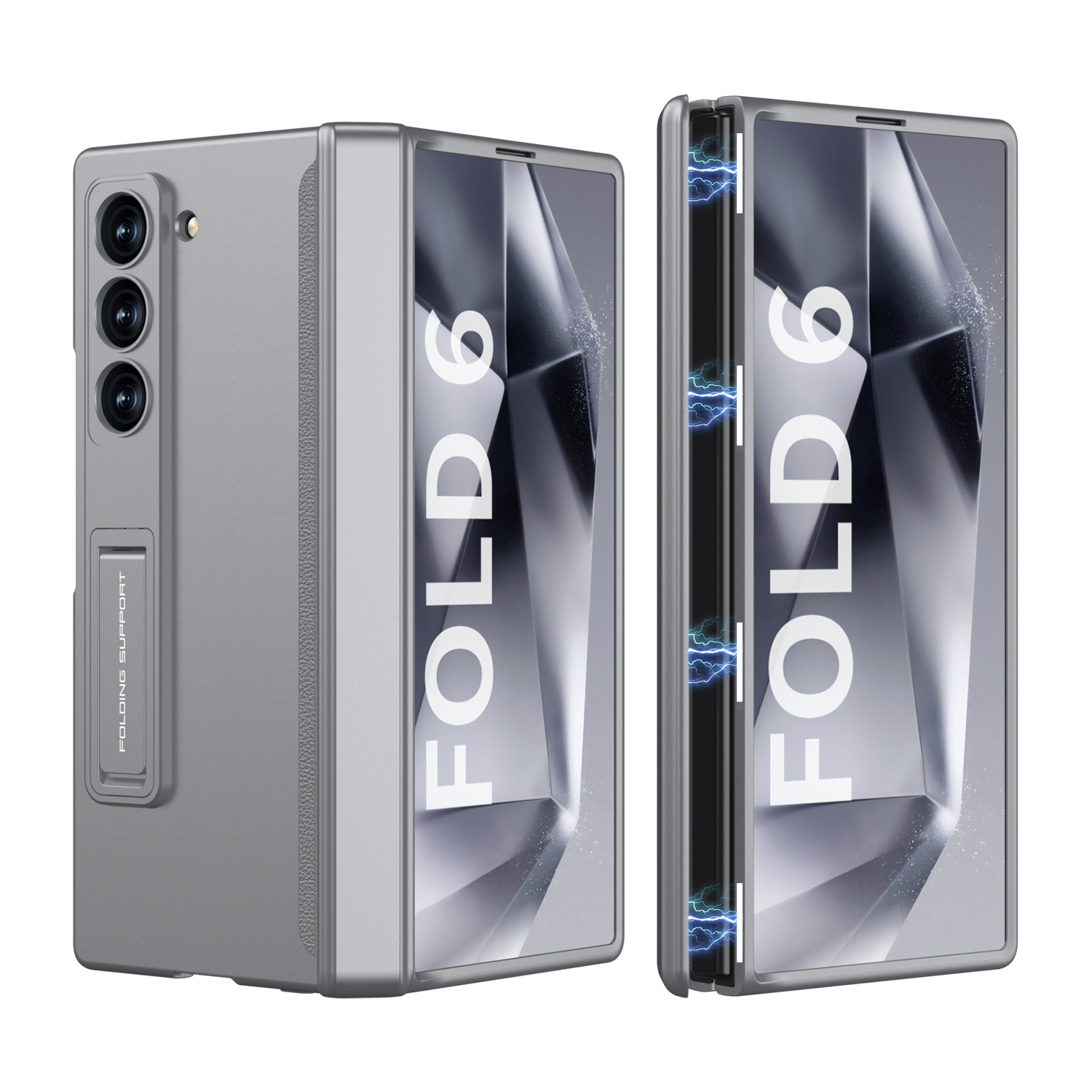 Compatible with Samsung ZFold8 Ultra phone case, 7/6 magnetic hinge stand, full-coverage folding screen protective case