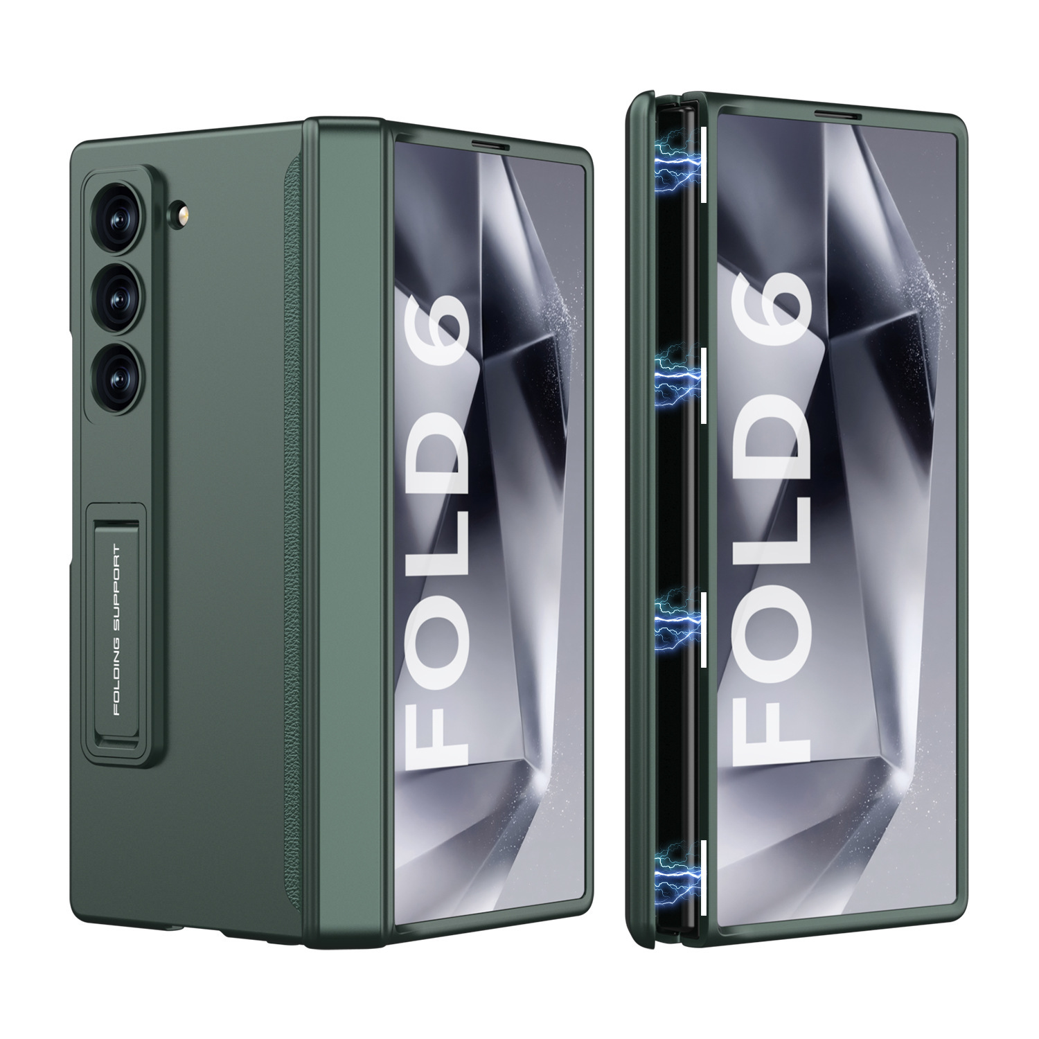 Compatible with Samsung ZFold8 Ultra phone case, 7/6 magnetic hinge stand, full-coverage folding screen protective case