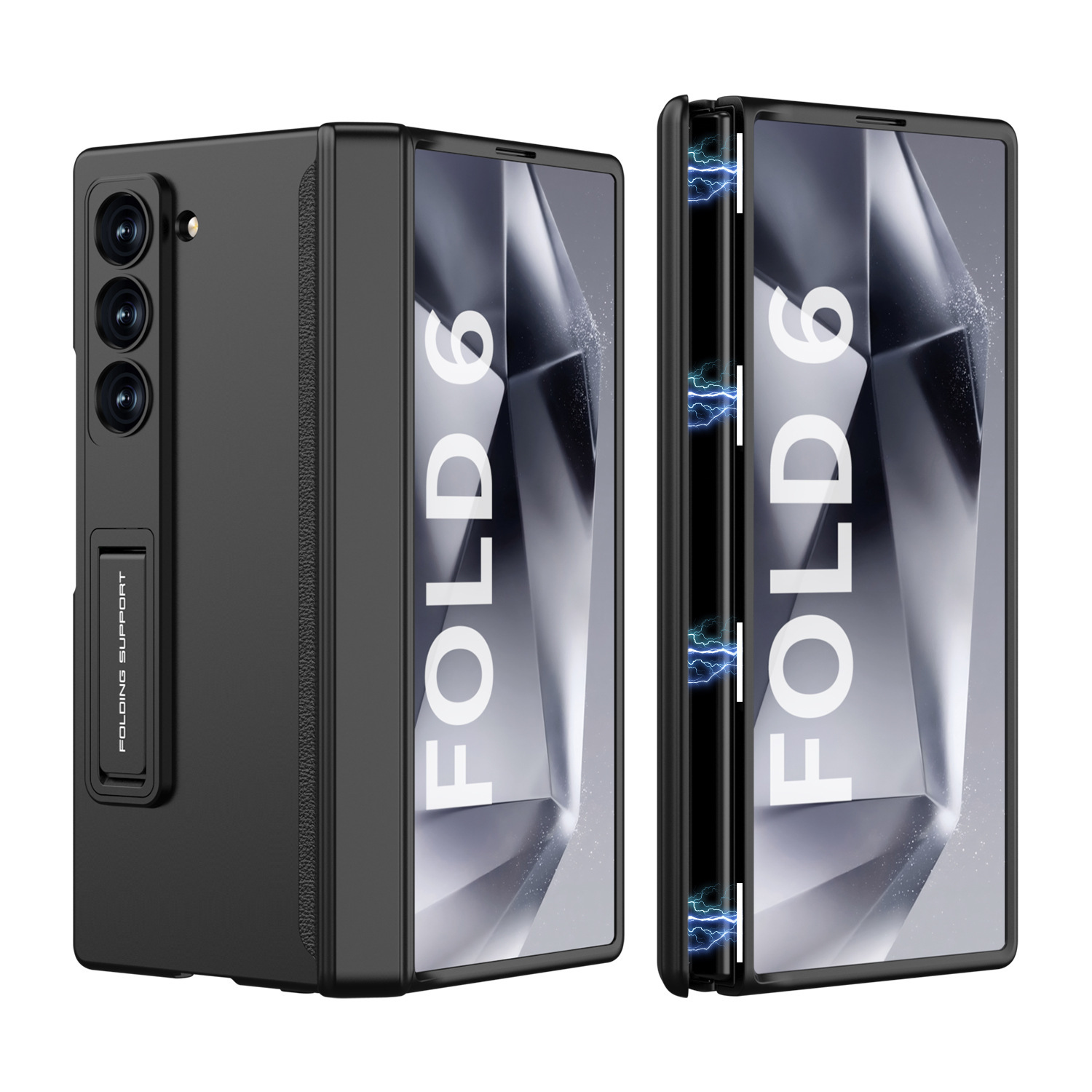 Compatible with Samsung ZFold8 Ultra phone case, 7/6 magnetic hinge stand, full-coverage folding screen protective case