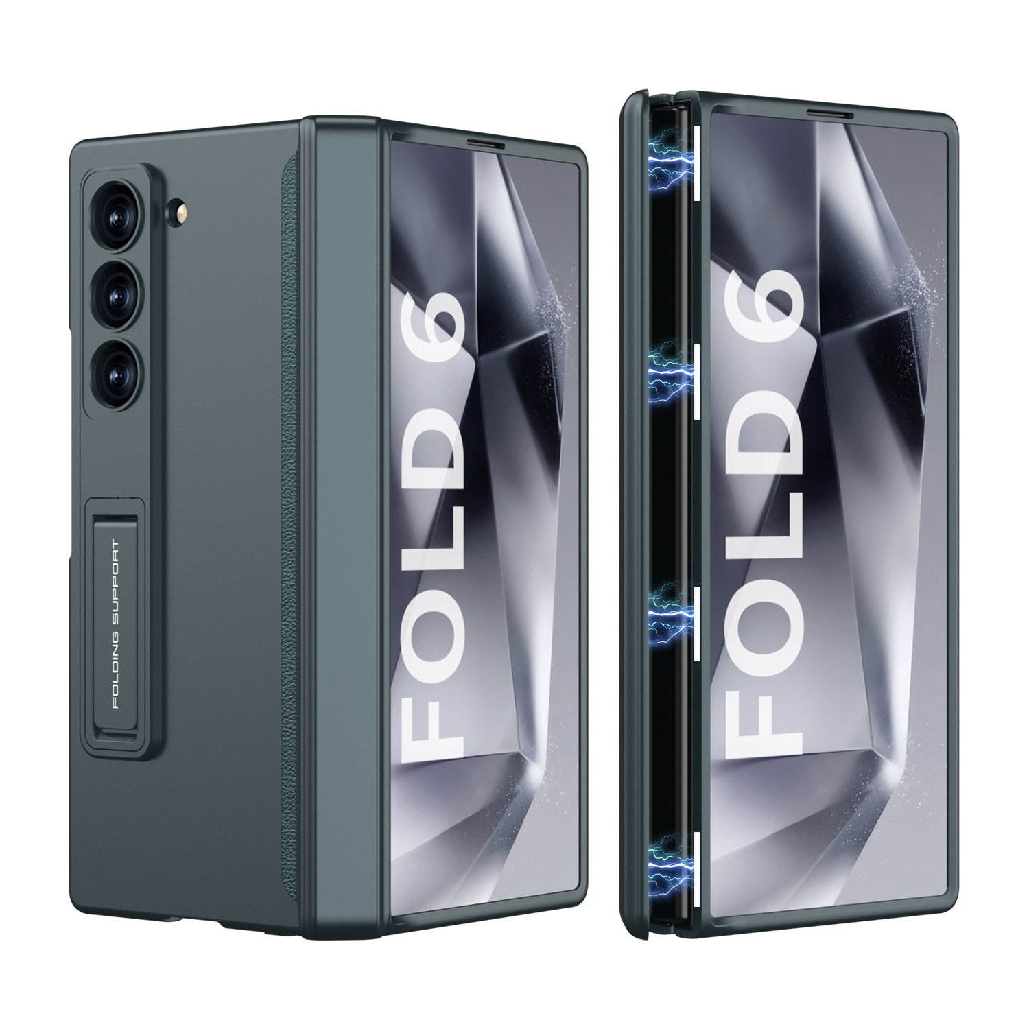 Compatible with Samsung ZFold8 Ultra phone case, 7/6 magnetic hinge stand, full-coverage folding screen protective case