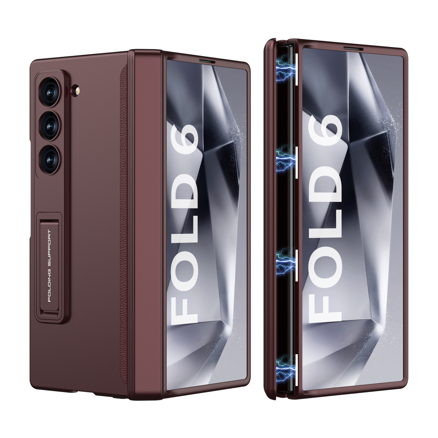 Compatible with Samsung ZFold8 Ultra phone case, 7/6 magnetic hinge stand, full-coverage folding screen protective case