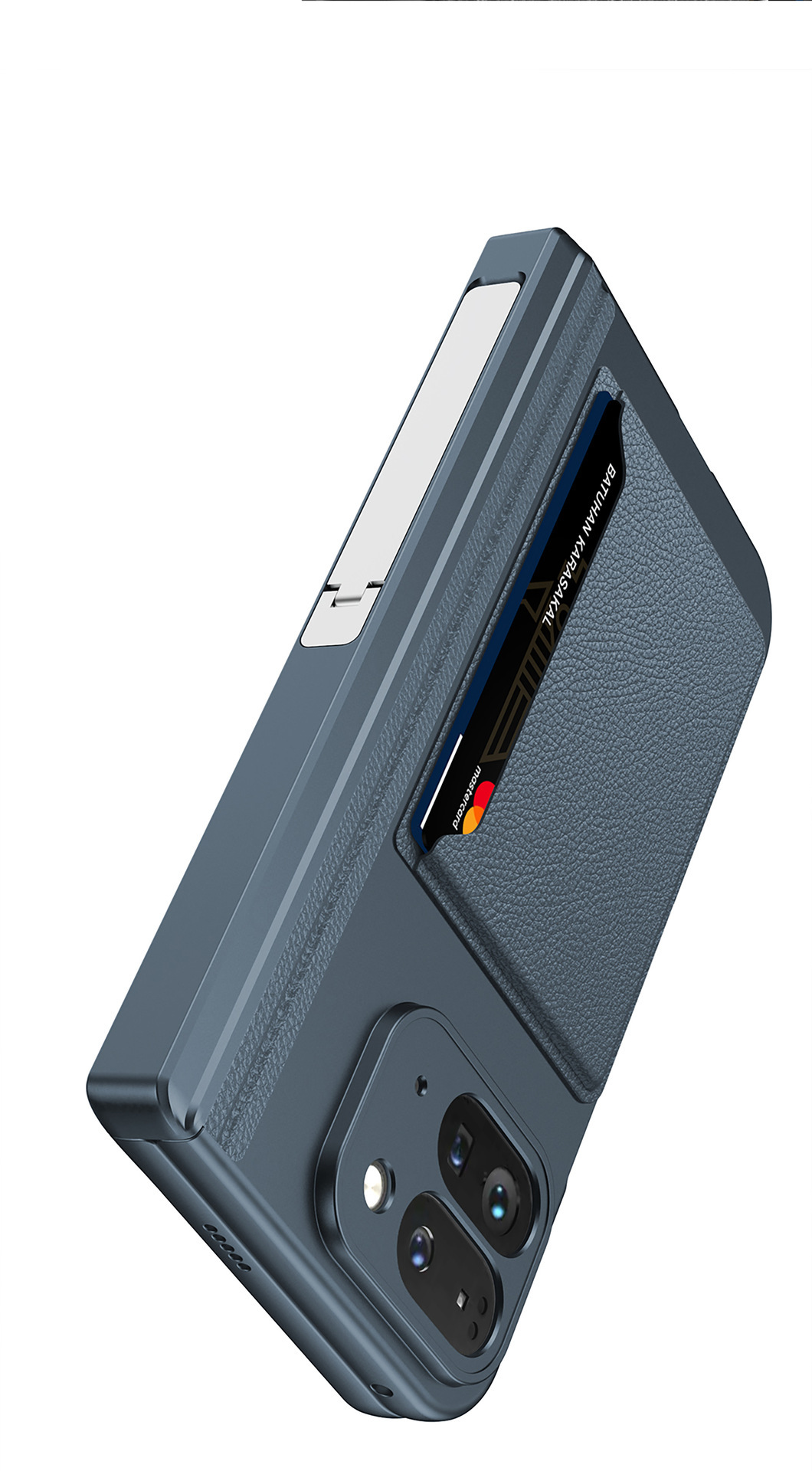Compatible with Google Pixel 9 Pro Fold phone case, magnetic hinge stand, card holder, folding protective case