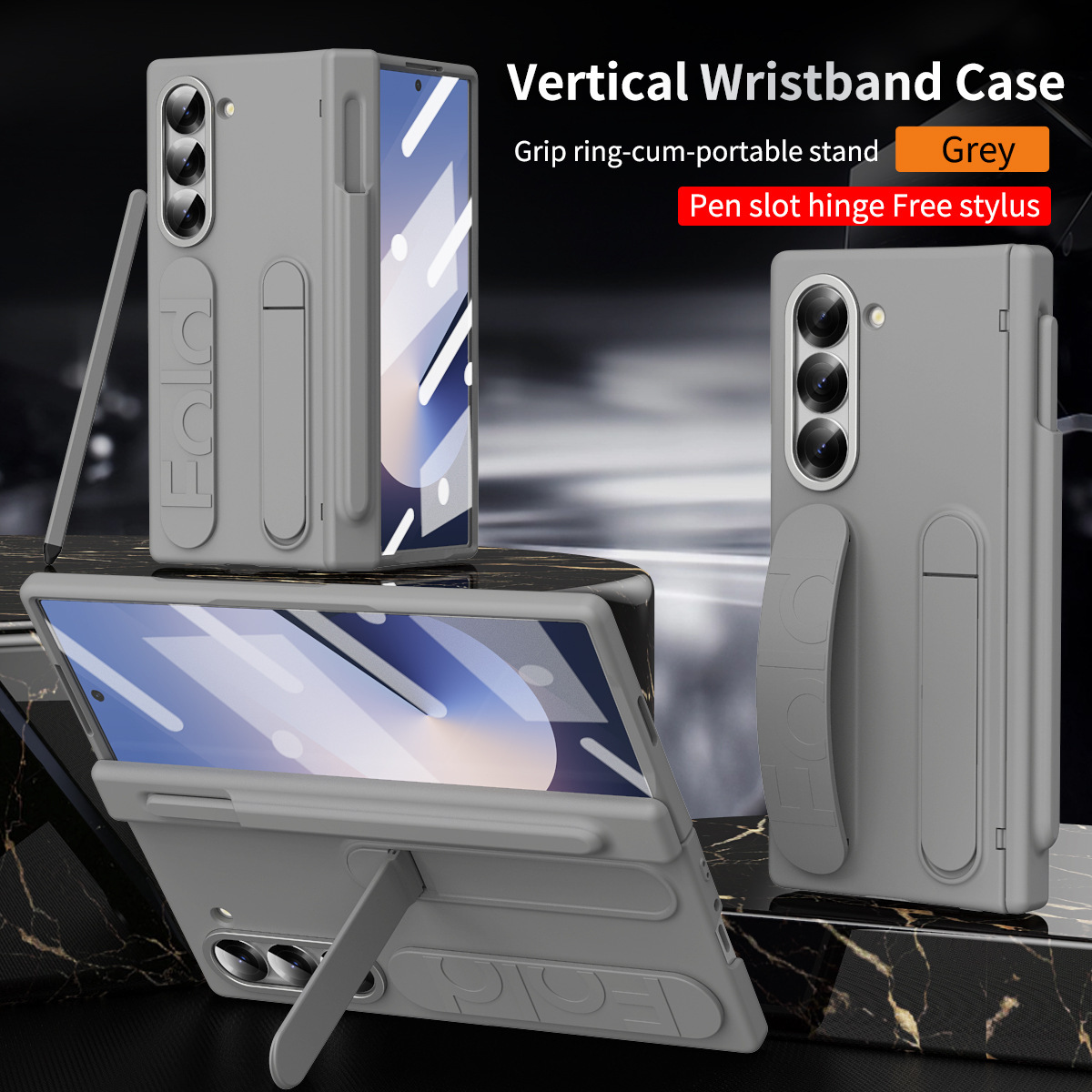 Compatible with Samsung ZFold 8/7/6 phone cases, TriFold wrist strap holders, 5/4 hinges, pen slot cases, protective cases.
