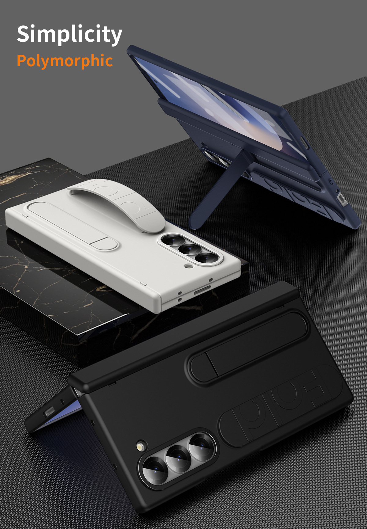 Compatible with Samsung ZFold 8/7/6 phone cases, TriFold wrist strap holders, 5/4 hinges, pen slot cases, protective cases.
