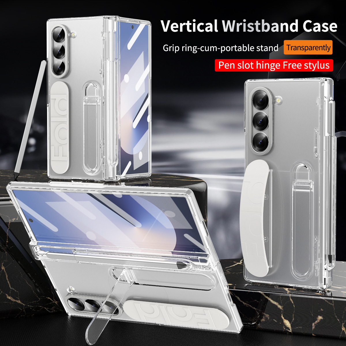 Compatible with Samsung ZFold 8/7/6 phone cases, TriFold wrist strap holders, 5/4 hinges, pen slot cases, protective cases.