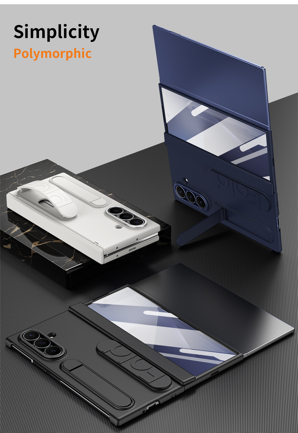 Compatible with Samsung ZFold 8/7/6 phone cases, TriFold wrist strap holders, 5/4 hinges, pen slot cases, protective cases.