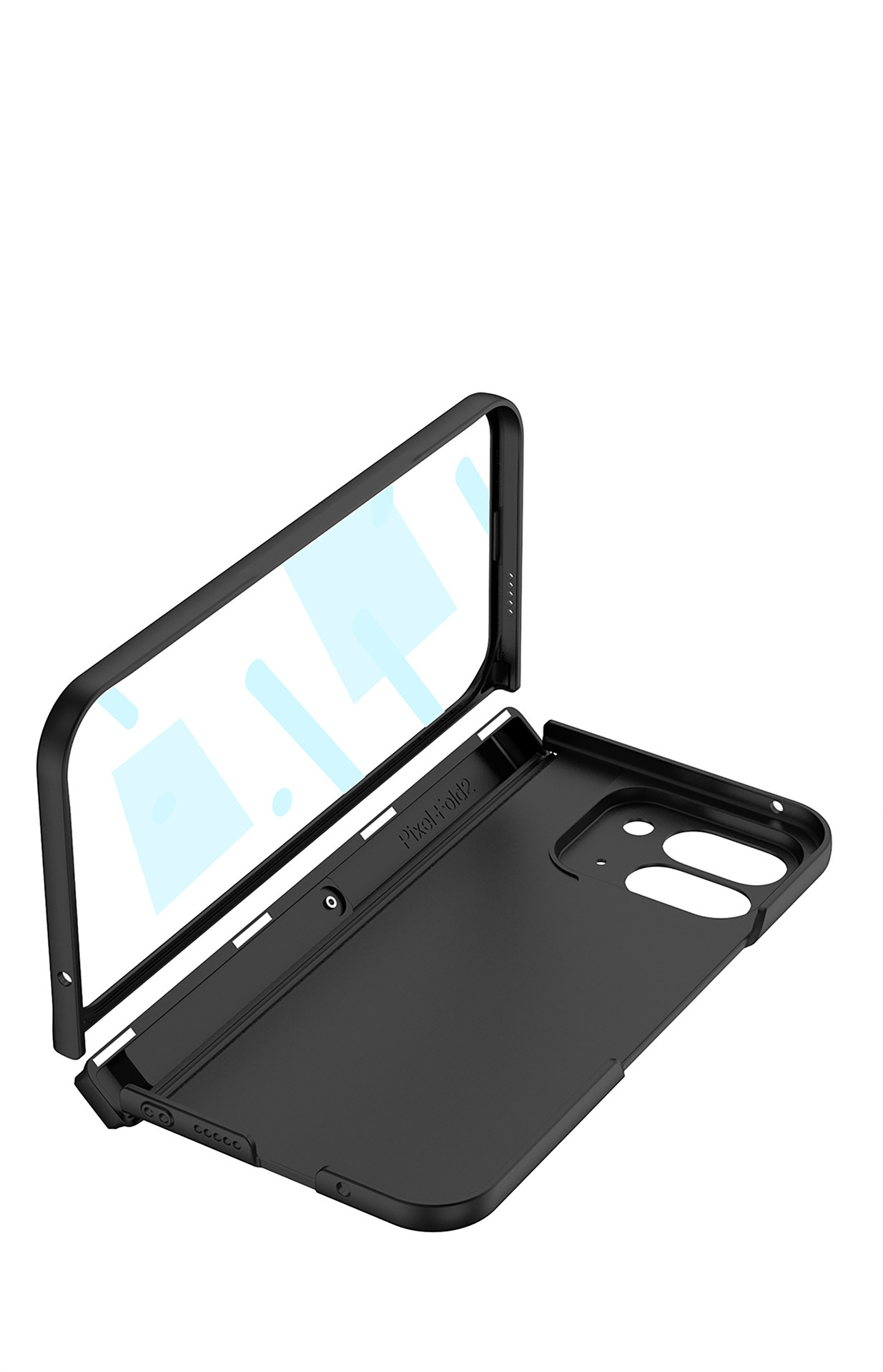 Compatible with Google Pixel 9 Pro Fold phone case, magnetic hinge stand, pen slot, Fold2 case, full-coverage case.
