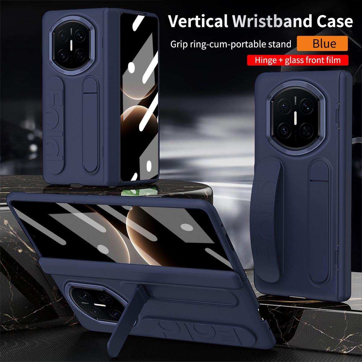 Compatible with Huawei Mate X7/X6 phone case, X5 foldable screen stand, wrist strap case, screen protector, hinge, X3 full-coverage protective case