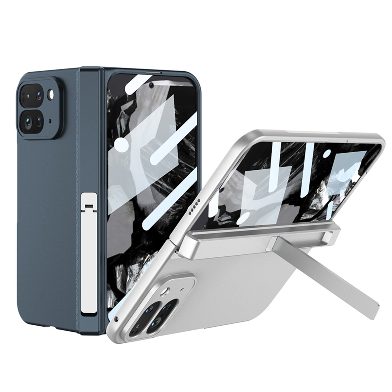 Compatible with Google Pixel 9 Pro Fold phone case, foldable screen, magnetic hinge stand, full-coverage protective case