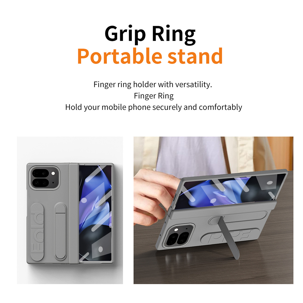 Compatible with Google 11 Pro Fold phone case, Pixel 10/9 stand, wrist strap case, screen protector, hinge, and foldable screen protector.