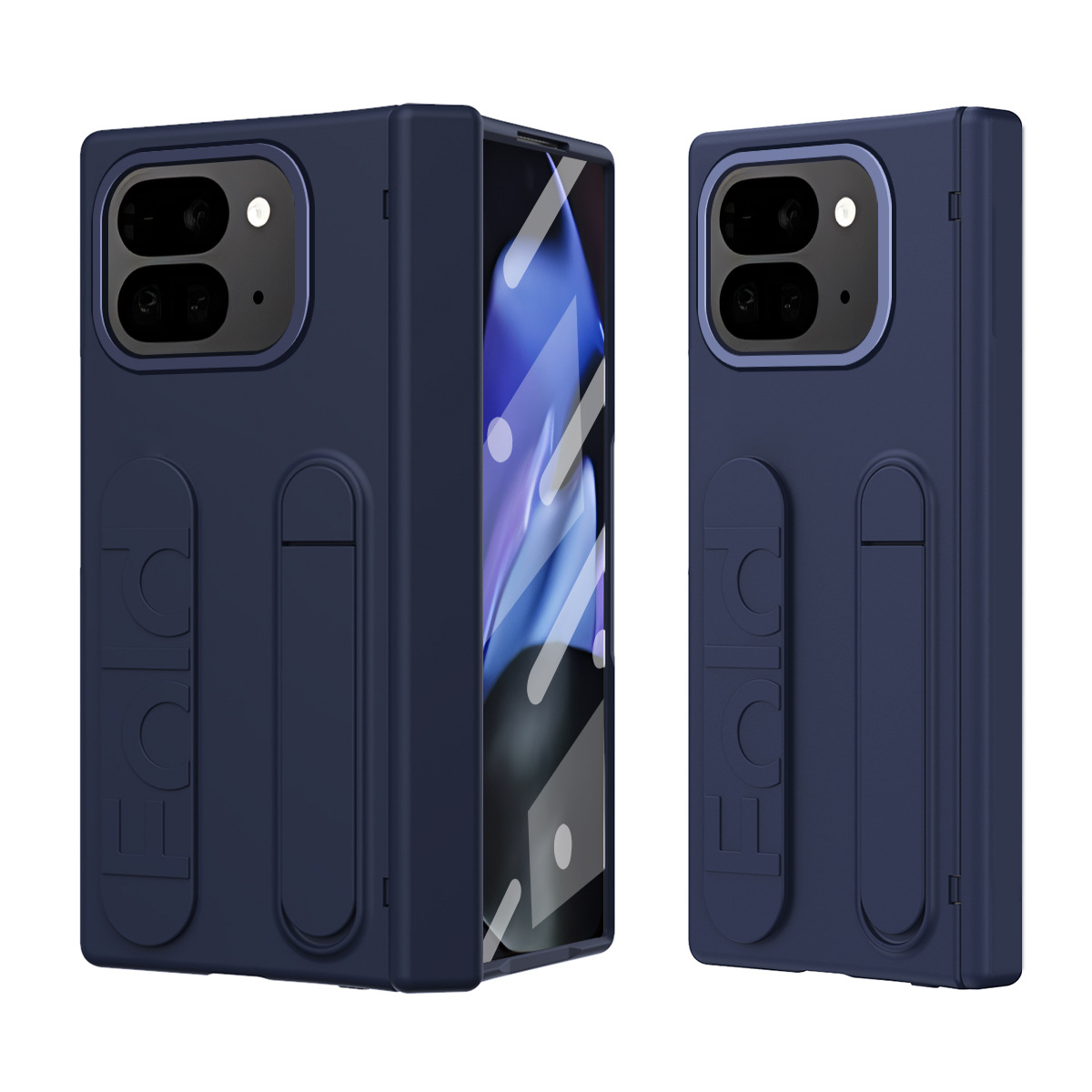 Compatible with Google 11 Pro Fold phone case, Pixel 10/9 stand, wrist strap case, screen protector, hinge, and foldable screen protector.