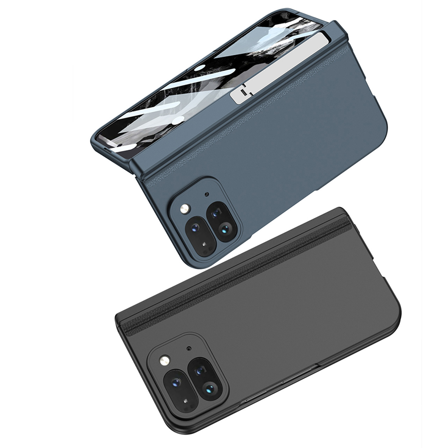 Compatible with Google Pixel 9 Pro Fold phone case, side bracket, hinge, magnetic clasp, full-coverage folding protective case.