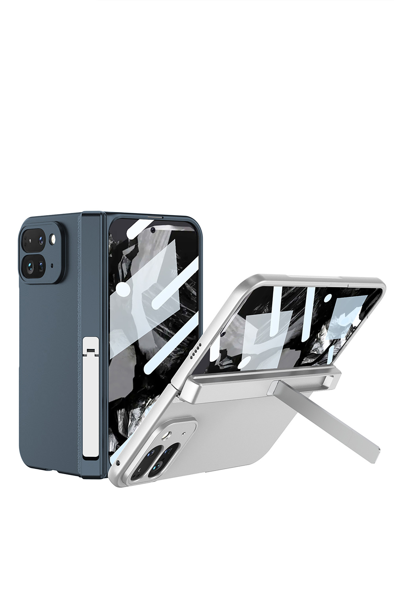 Compatible with Google Pixel 9 Pro Fold phone case, side bracket, hinge, magnetic clasp, full-coverage folding protective case.