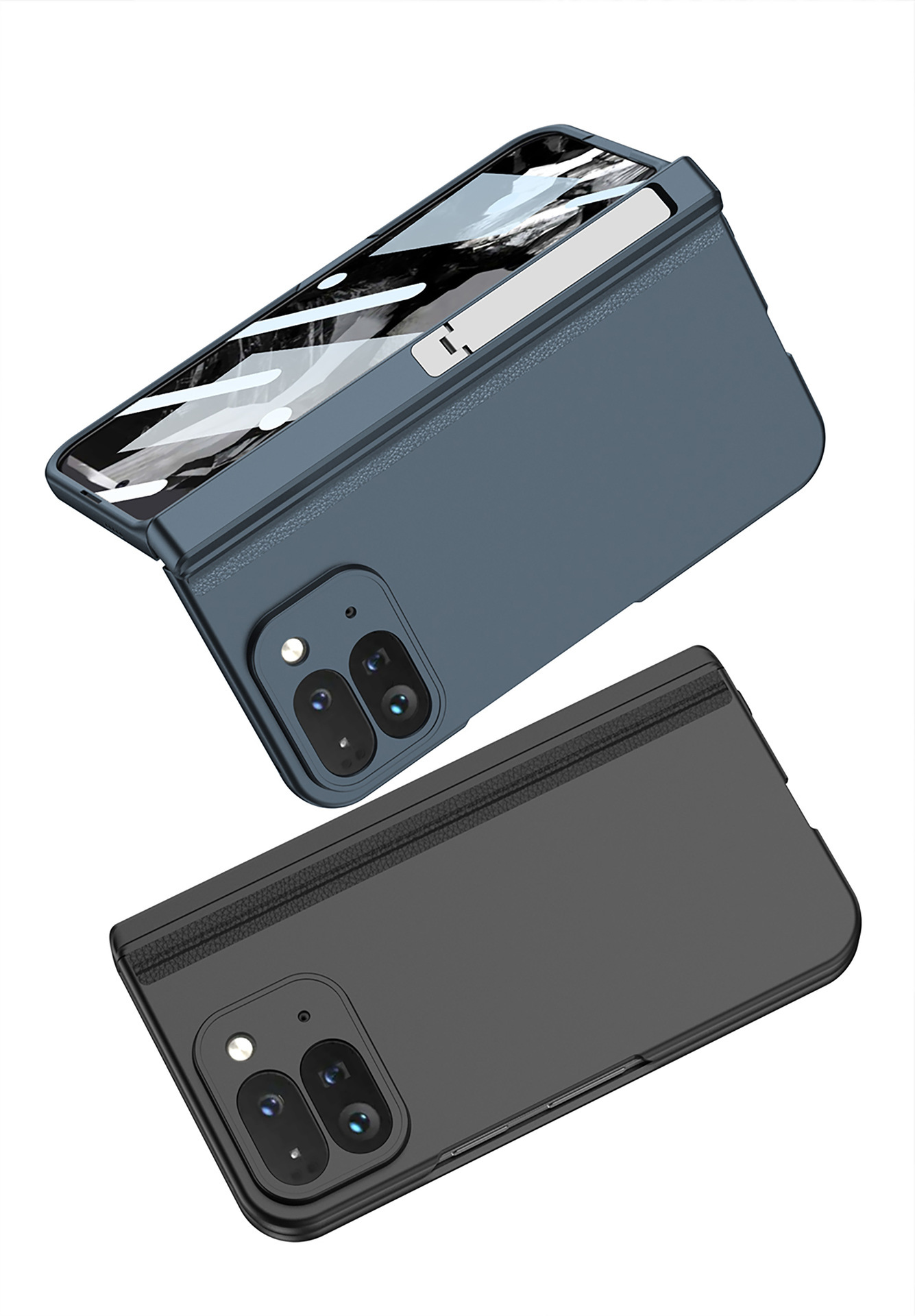 Compatible with Google Pixel 9 Pro Fold phone case, side bracket, hinge, magnetic clasp, full-coverage folding protective case.