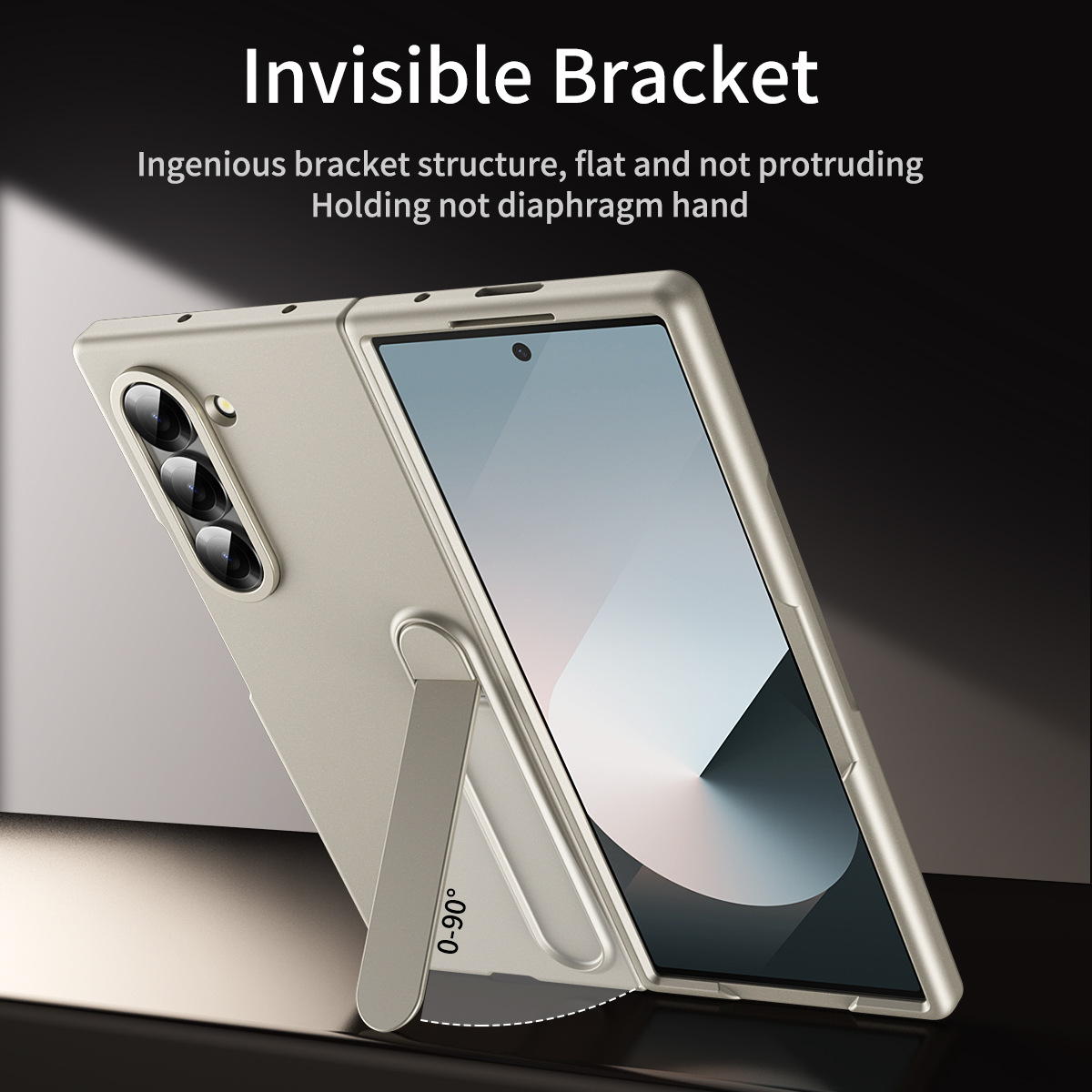 Compatible with Samsung Z Fold8/7 phone case, 6/5 stand, official 4/3 folding screen protective case.