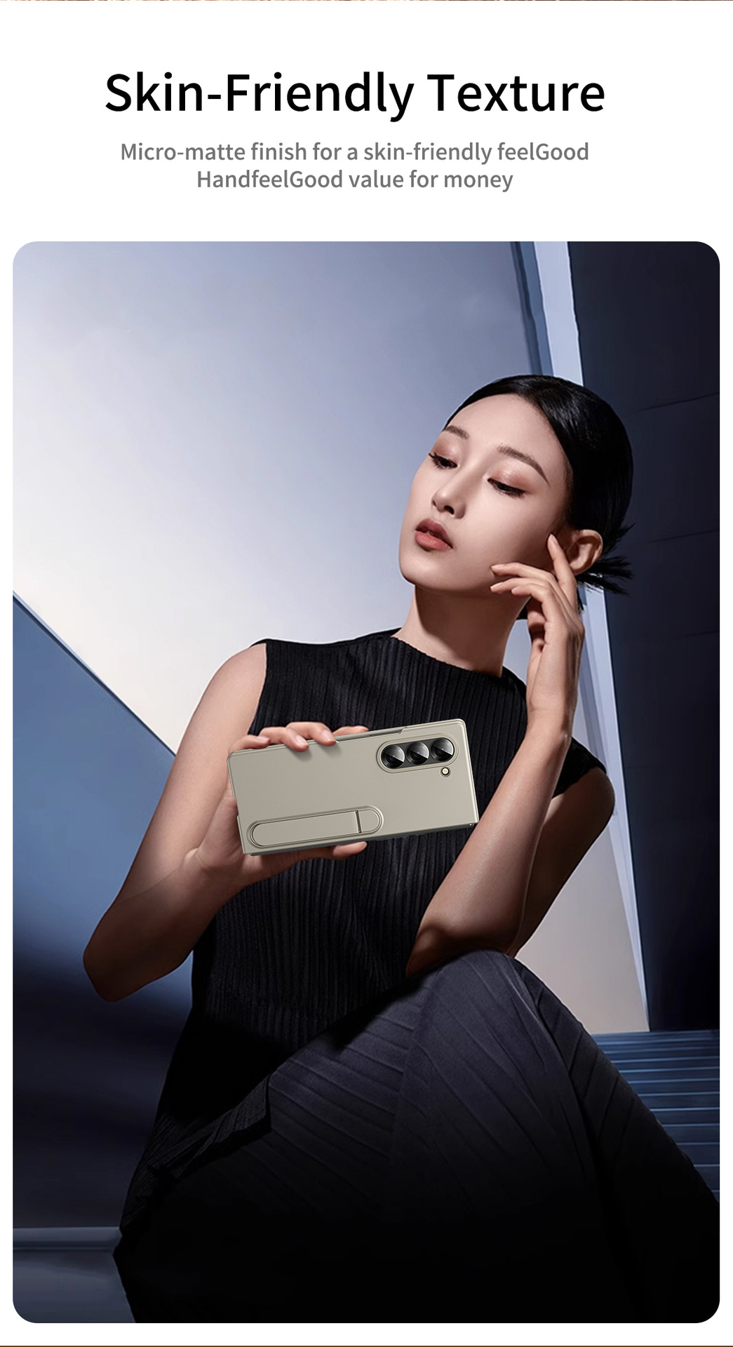 Compatible with Samsung Z Fold8/7 phone case, 6/5 stand, official 4/3 folding screen protective case.