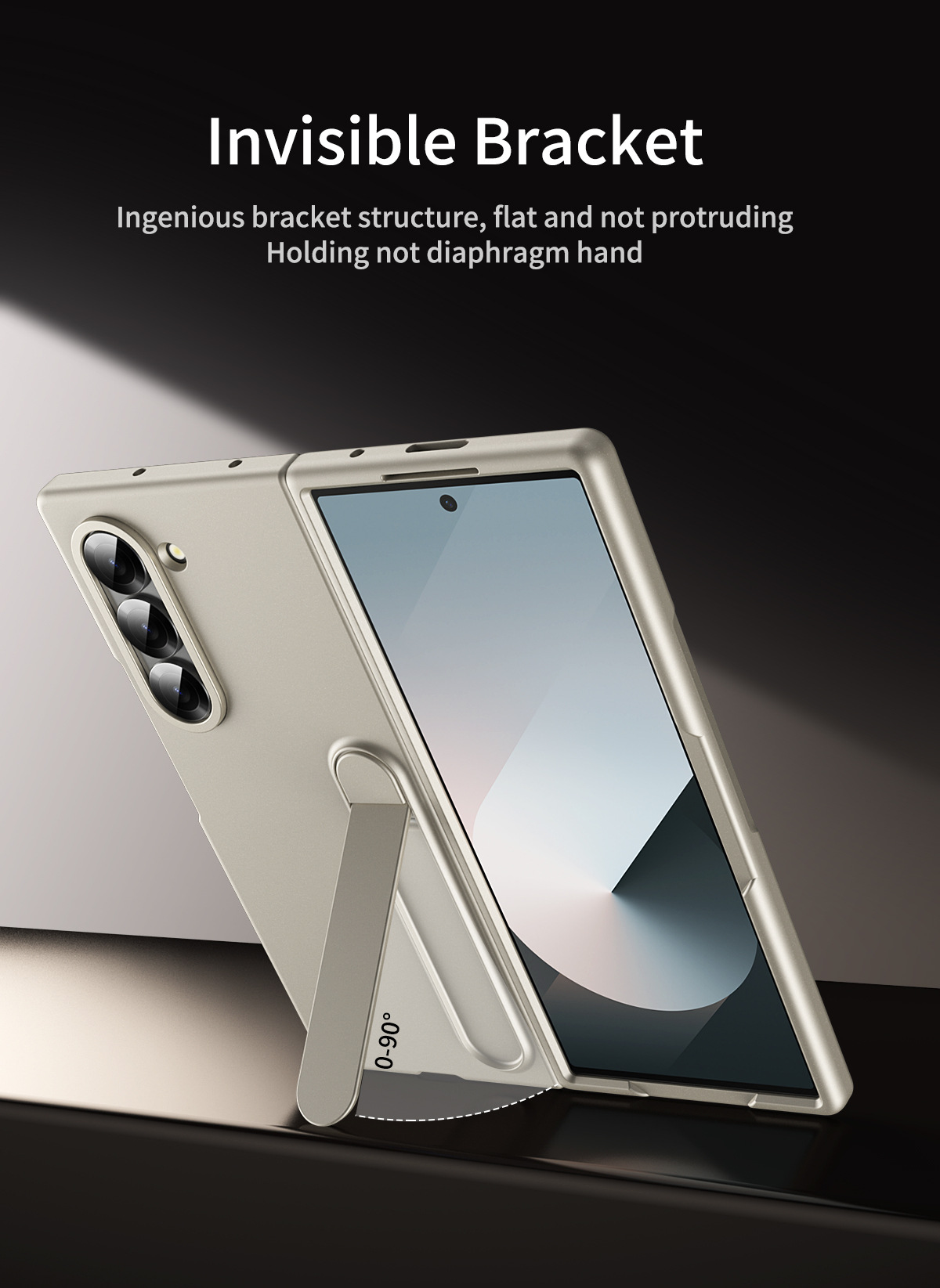 Compatible with Samsung Z Fold8/7 phone case, 6/5 stand, official 4/3 folding screen protective case.