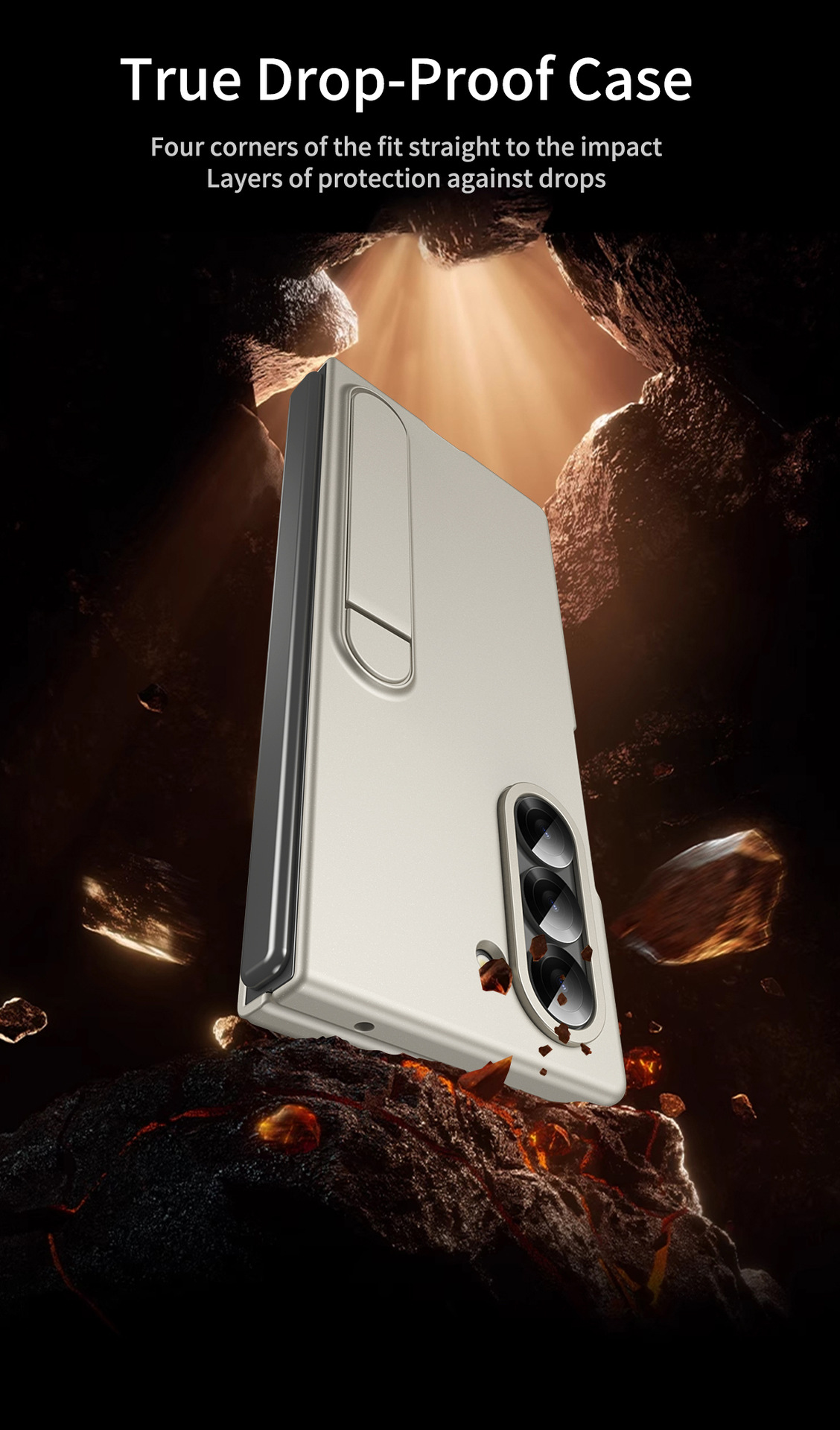 Compatible with Samsung Z Fold8/7 phone case, 6/5 stand, official 4/3 folding screen protective case.
