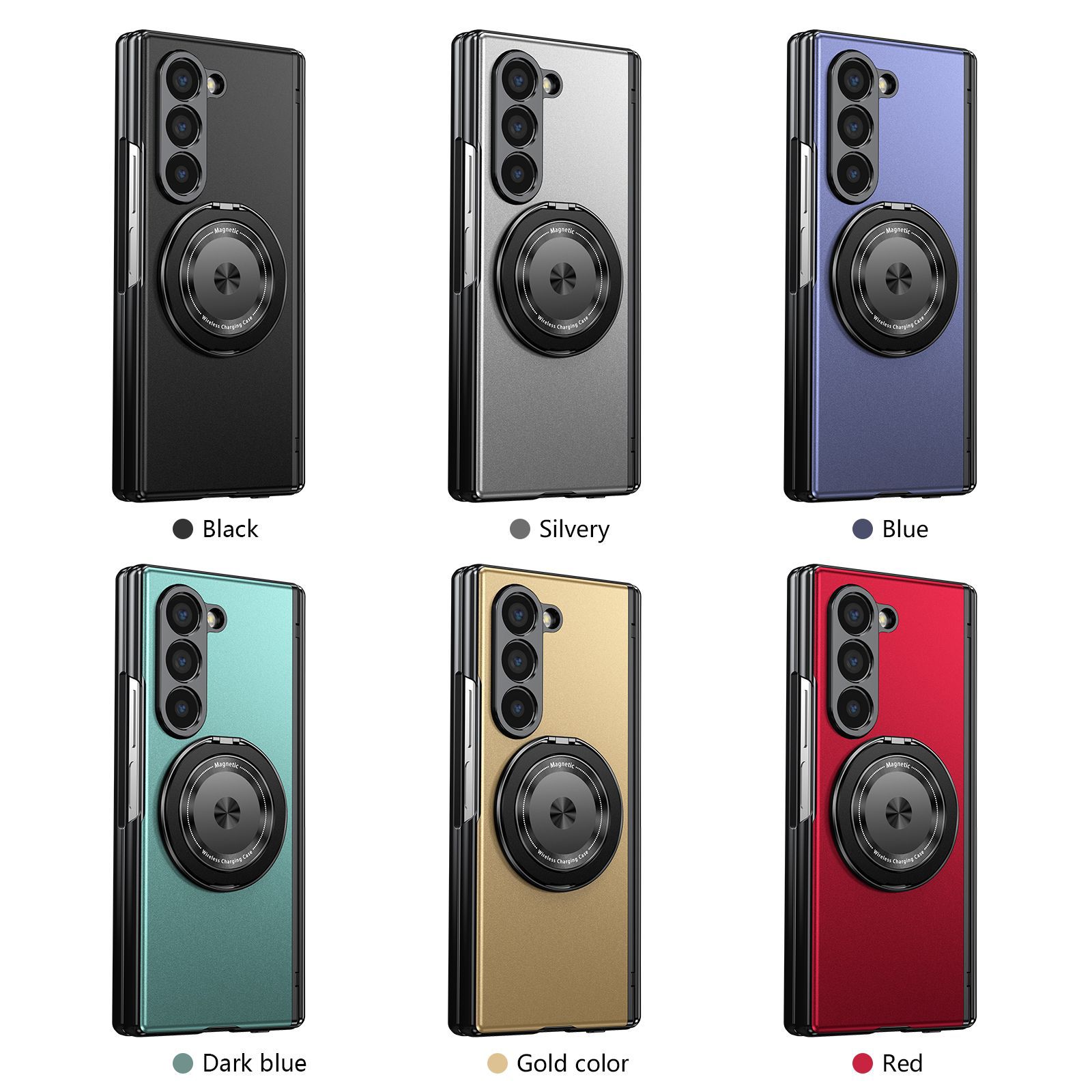 Compatible with Samsung Z Fold 8/7 phone case, 6/5 magnetic rotating stand, 4/3 full-coverage drop-proof protective case.