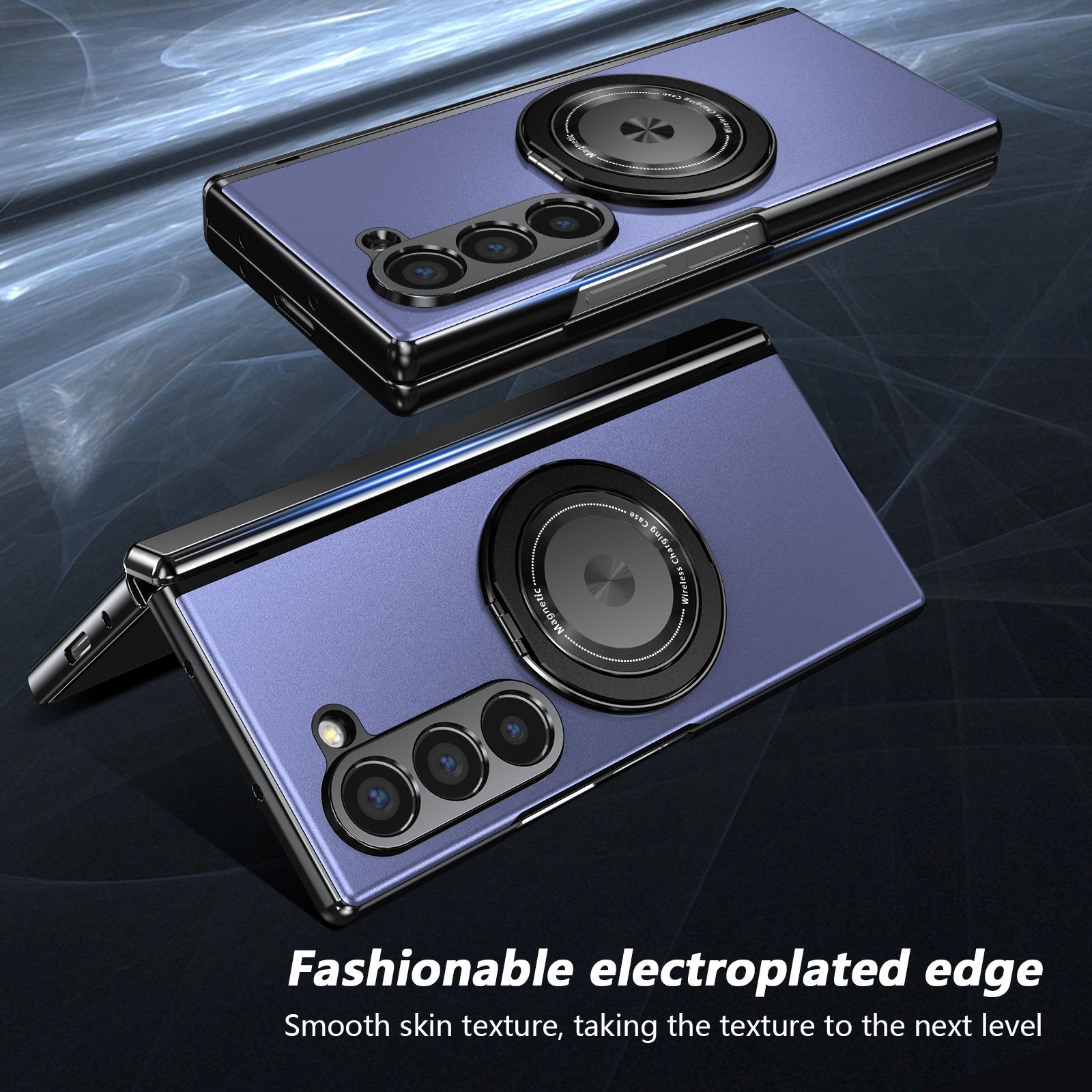 Compatible with Samsung Z Fold 8/7 phone case, 6/5 magnetic rotating stand, 4/3 full-coverage drop-proof protective case.
