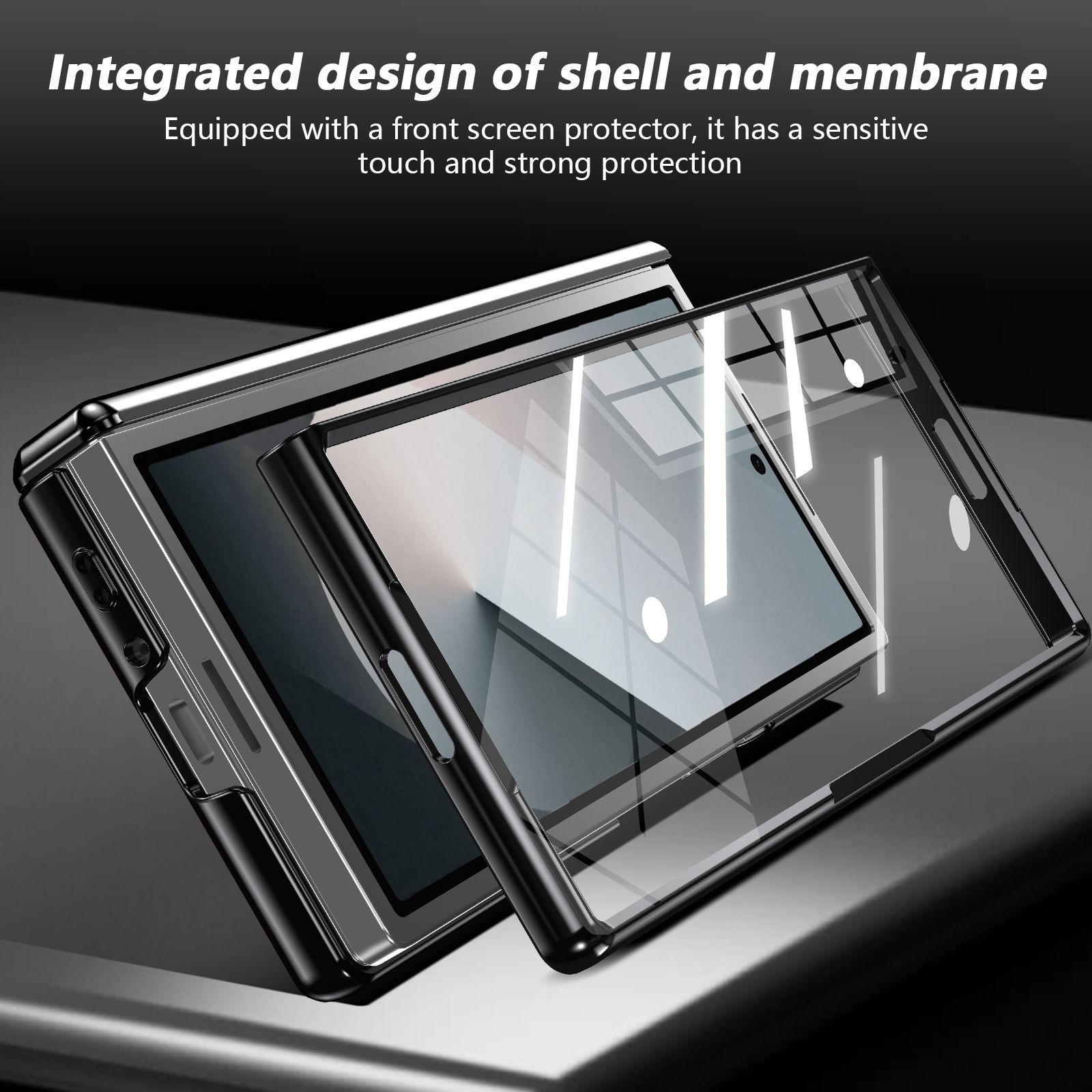 Compatible with Samsung Z Fold 8/7 phone case, 6/5 magnetic rotating stand, 4/3 full-coverage drop-proof protective case.
