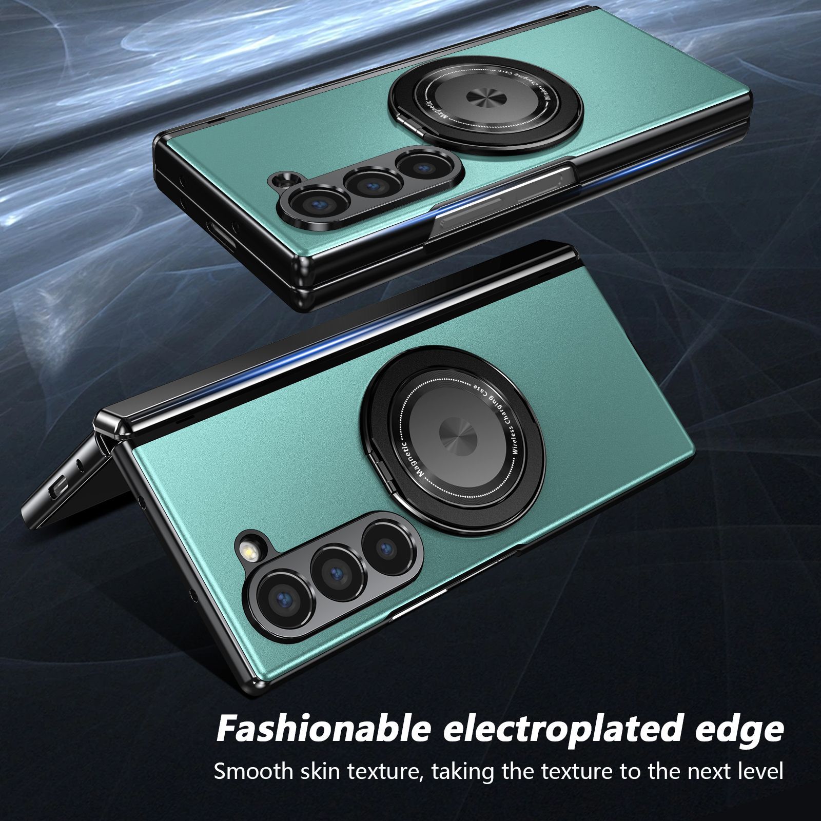 Compatible with Samsung Z Fold 8/7 phone case, 6/5 magnetic rotating stand, 4/3 full-coverage drop-proof protective case.