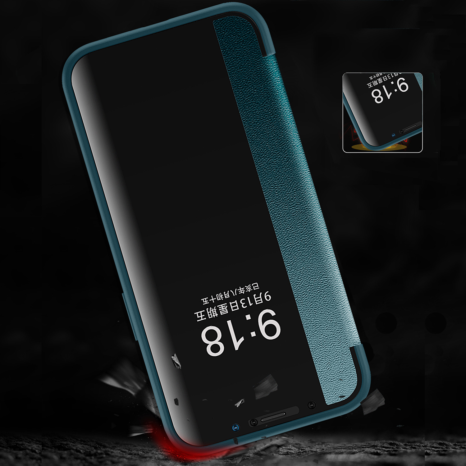 Compatible with Apple 17 Pro Max phone case, 16/15 Plus windowed flip leather case, 14 Pro full coverage, 13 protective case