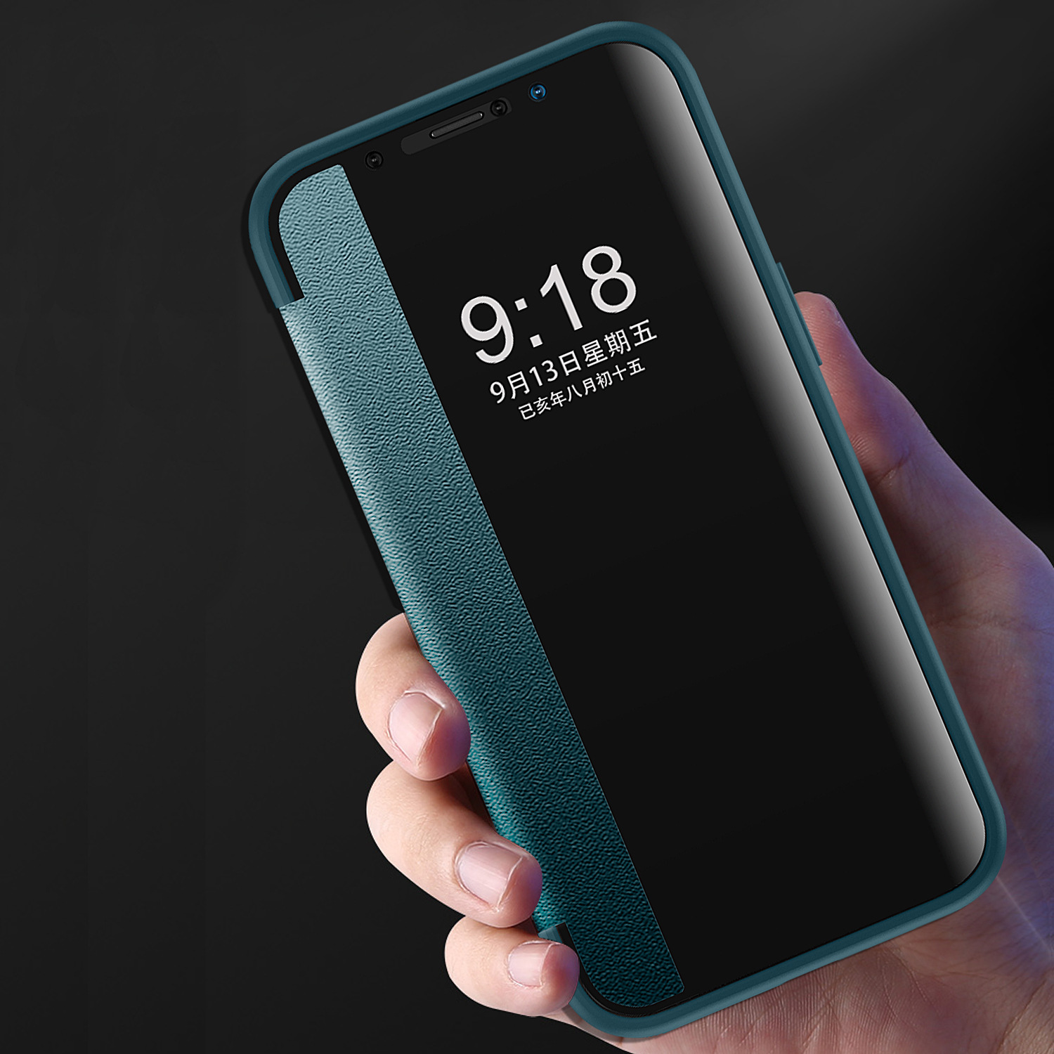 Compatible with Apple 17 Pro Max phone case, 16/15 Plus windowed flip leather case, 14 Pro full coverage, 13 protective case