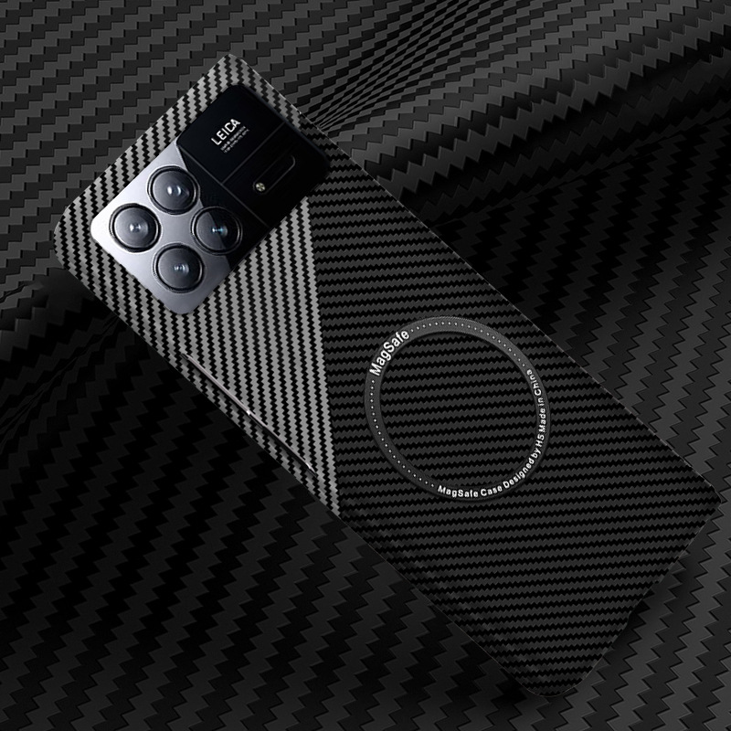 Compatible with Xiaomi Mi X Fold4/3/2 phone case, carbon fiber textured magnetic ring, two-tone ultra-thin shockproof protective case