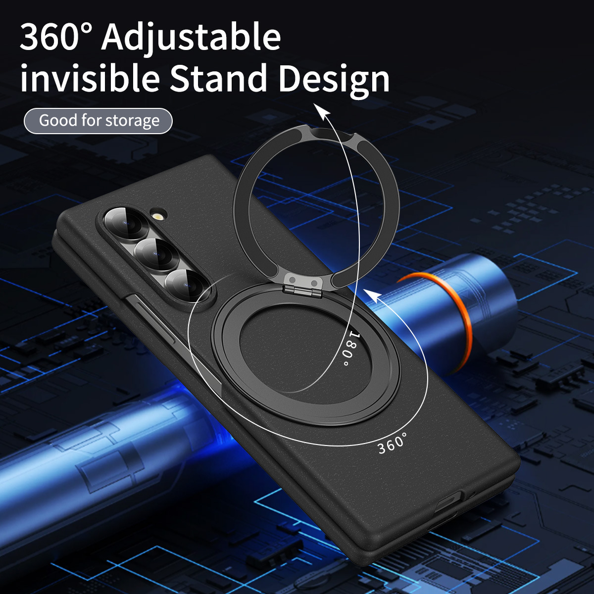 Compatible with Samsung Z Fold8/7/6 phone case W25 magnetic wireless charging rotating stand 5/4 case film protective case