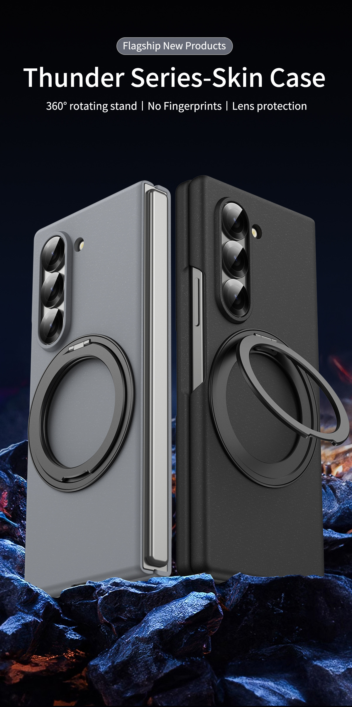 Compatible with Samsung Z Fold8/7/6 phone case W25 magnetic wireless charging rotating stand 5/4 case film protective case