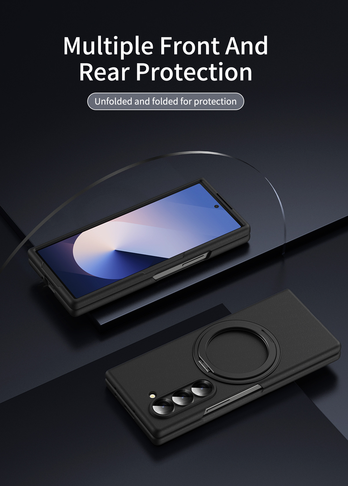 Compatible with Samsung Z Fold8/7/6 phone case W25 magnetic wireless charging rotating stand 5/4 case film protective case