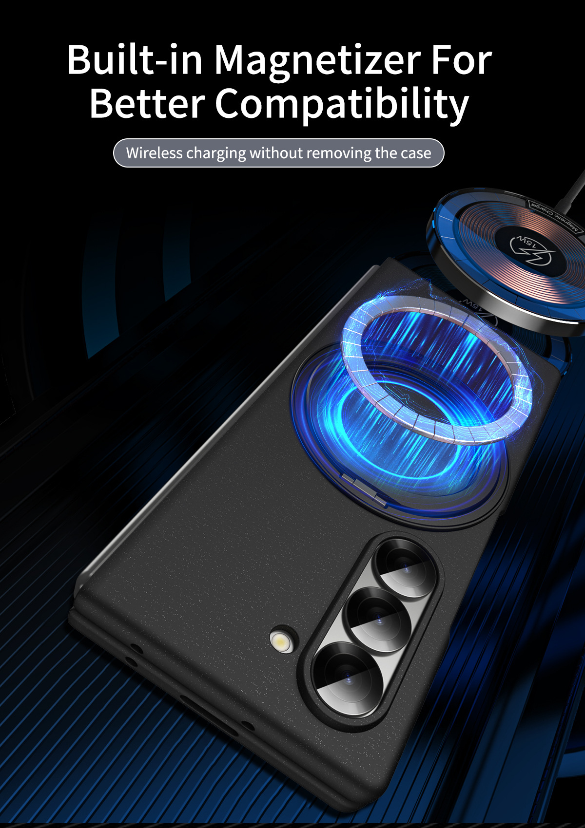 Compatible with Samsung Z Fold8/7/6 phone case W25 magnetic wireless charging rotating stand 5/4 case film protective case