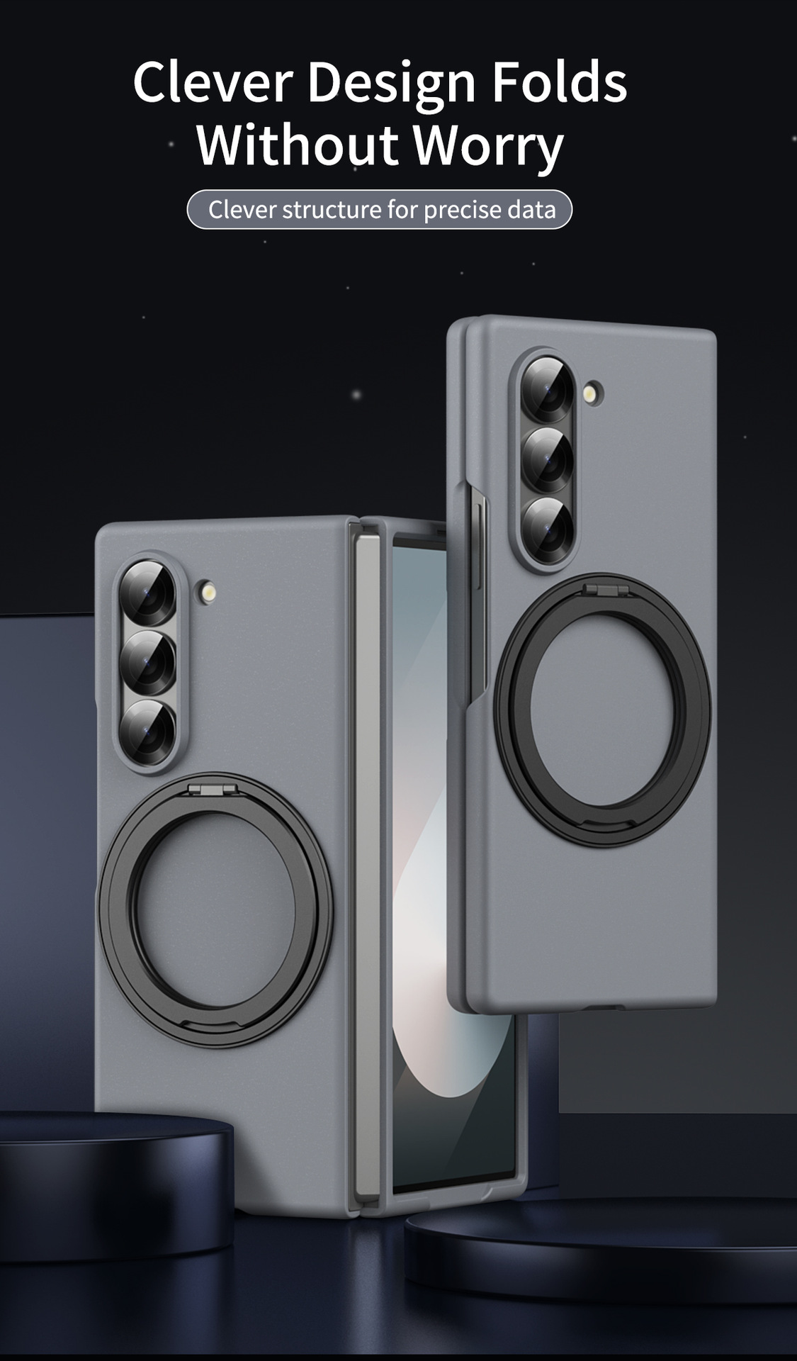 Compatible with Samsung Z Fold8/7/6 phone case W25 magnetic wireless charging rotating stand 5/4 case film protective case