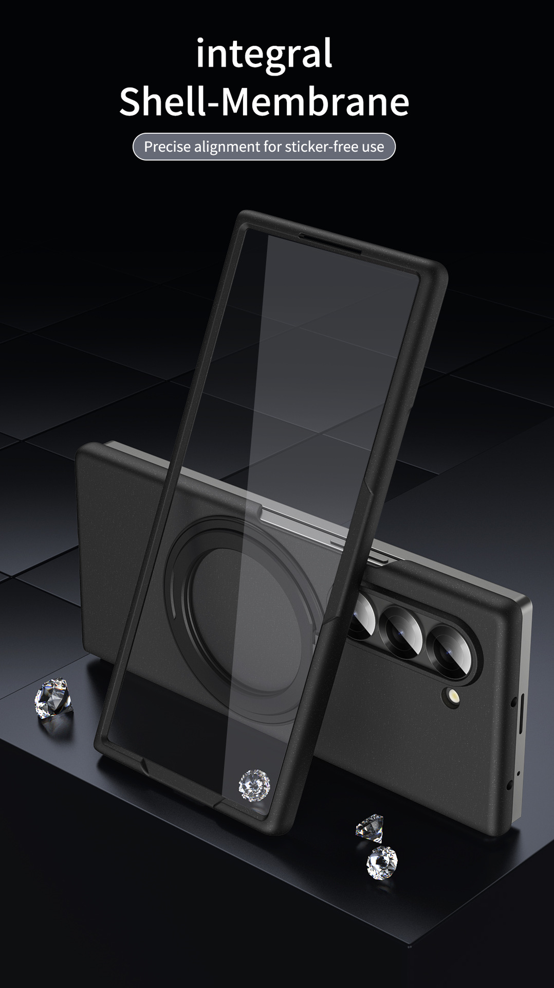 Compatible with Samsung Z Fold8/7/6 phone case W25 magnetic wireless charging rotating stand 5/4 case film protective case