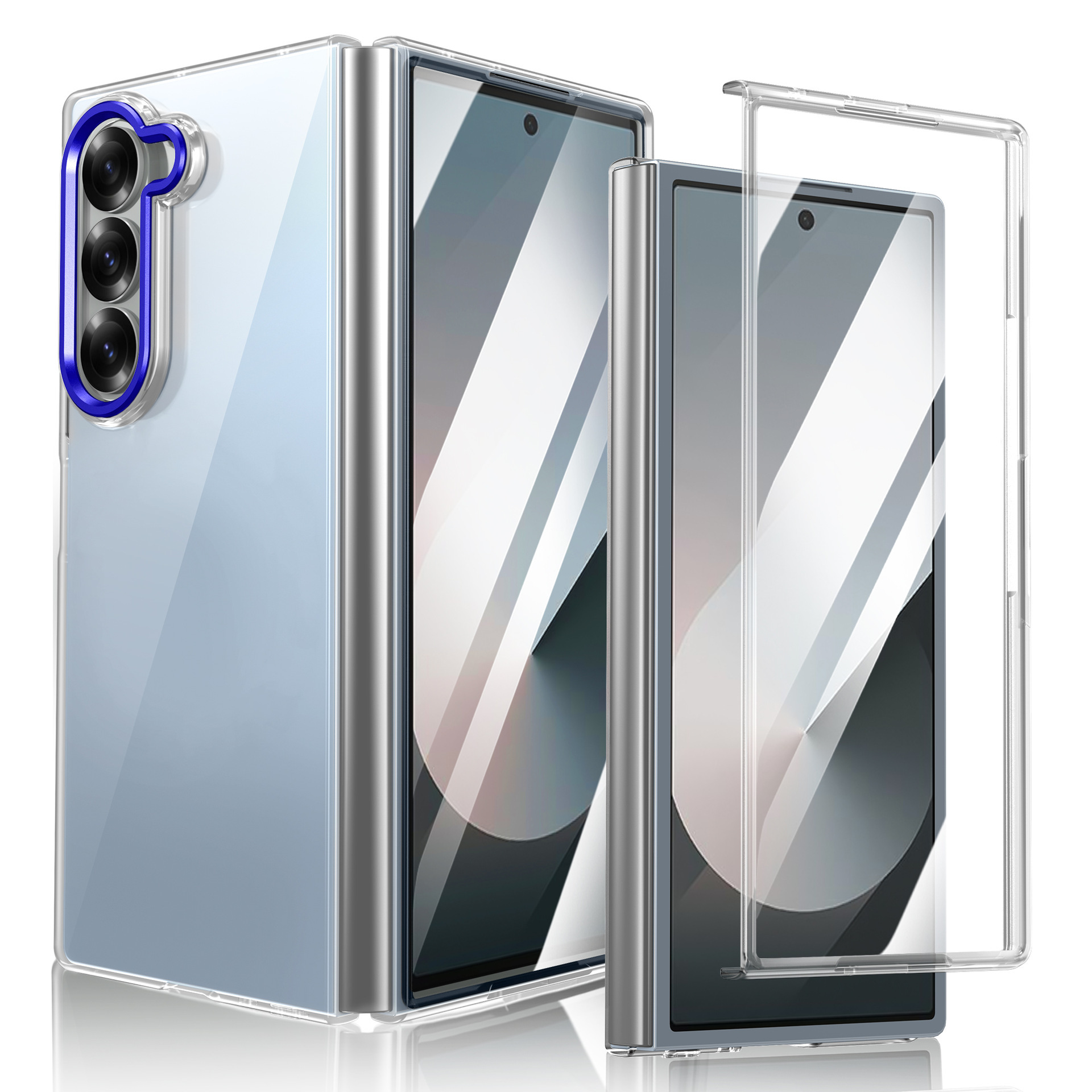 Compatible with Samsung Z Fold8 Ultra phone case 7/6 wireless charging magnetic high transparency case film 5/4 drop protection case