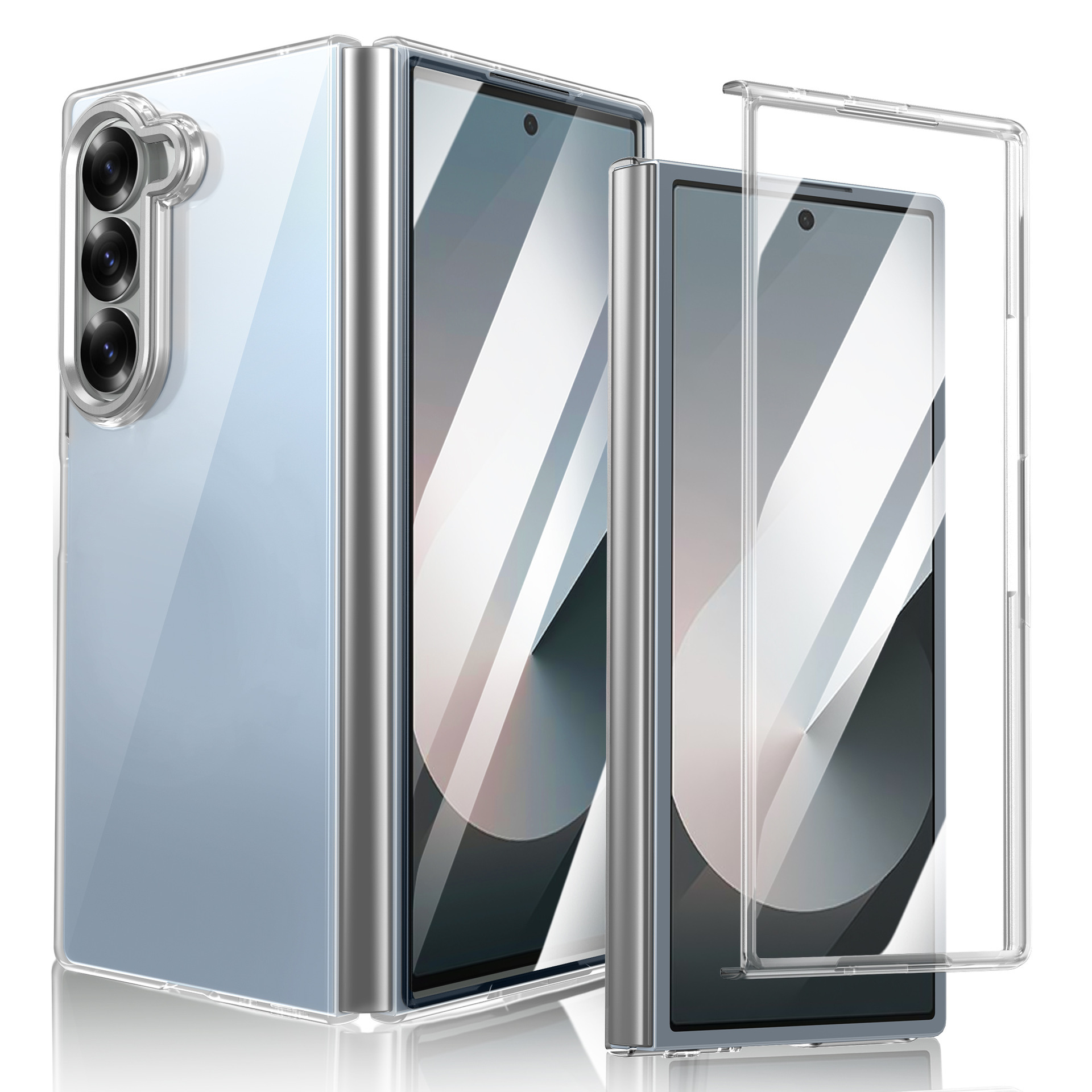 Compatible with Samsung Z Fold8 Ultra phone case 7/6 wireless charging magnetic high transparency case film 5/4 drop protection case