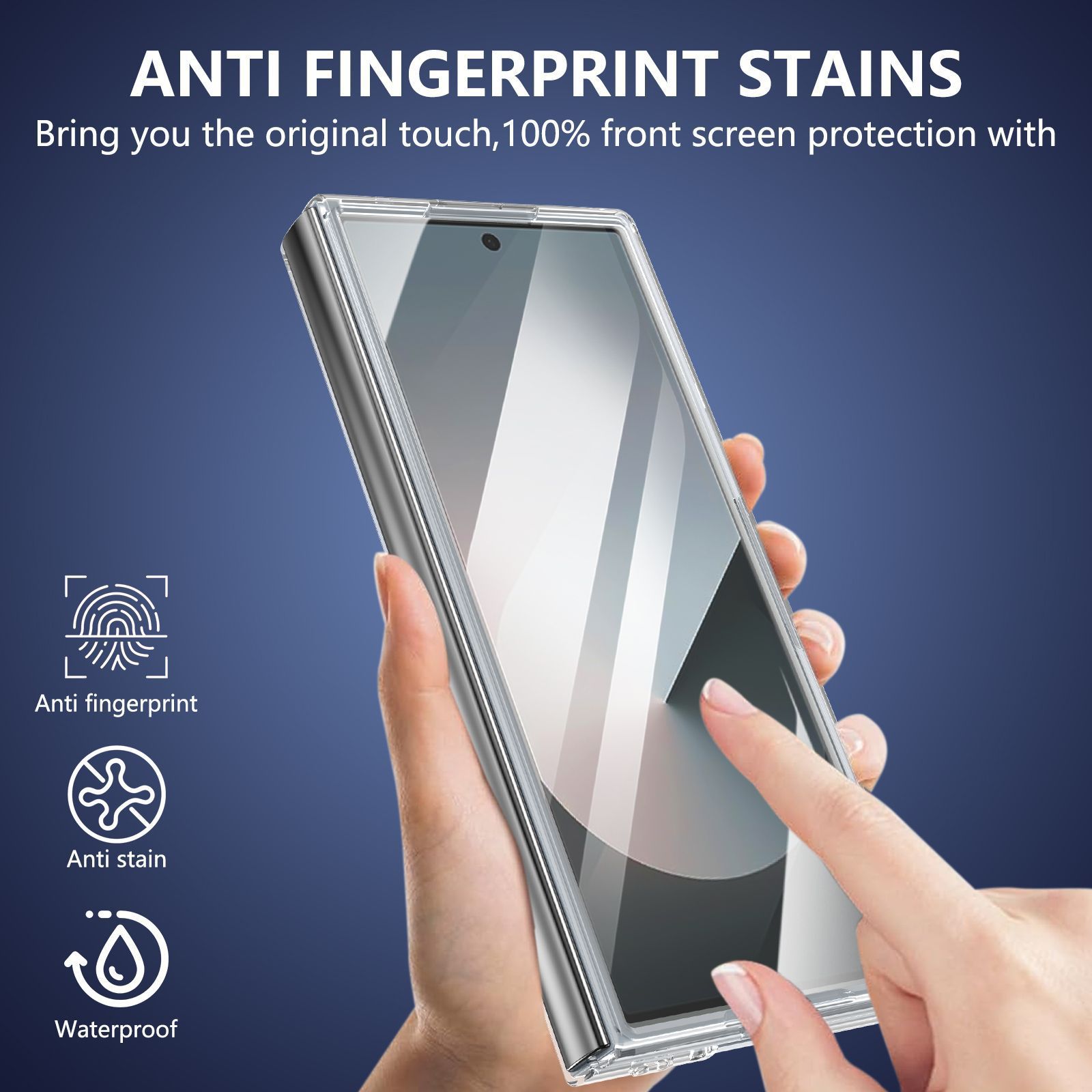 Compatible with Samsung Z Fold8 Ultra phone case 7/6 wireless charging magnetic high transparency case film 5/4 drop protection case